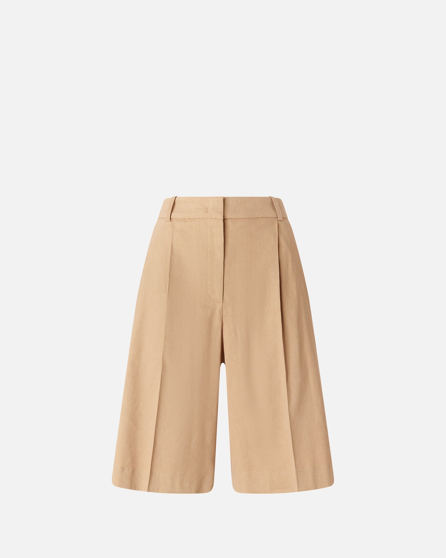 Bermuda shorts with pressed pleat detail