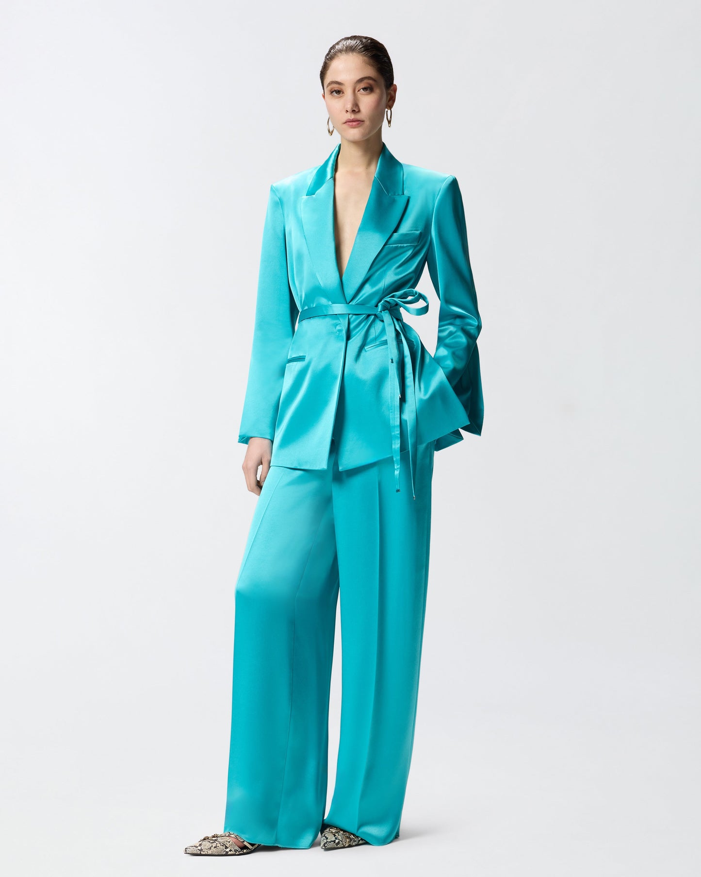 Satin trousers
