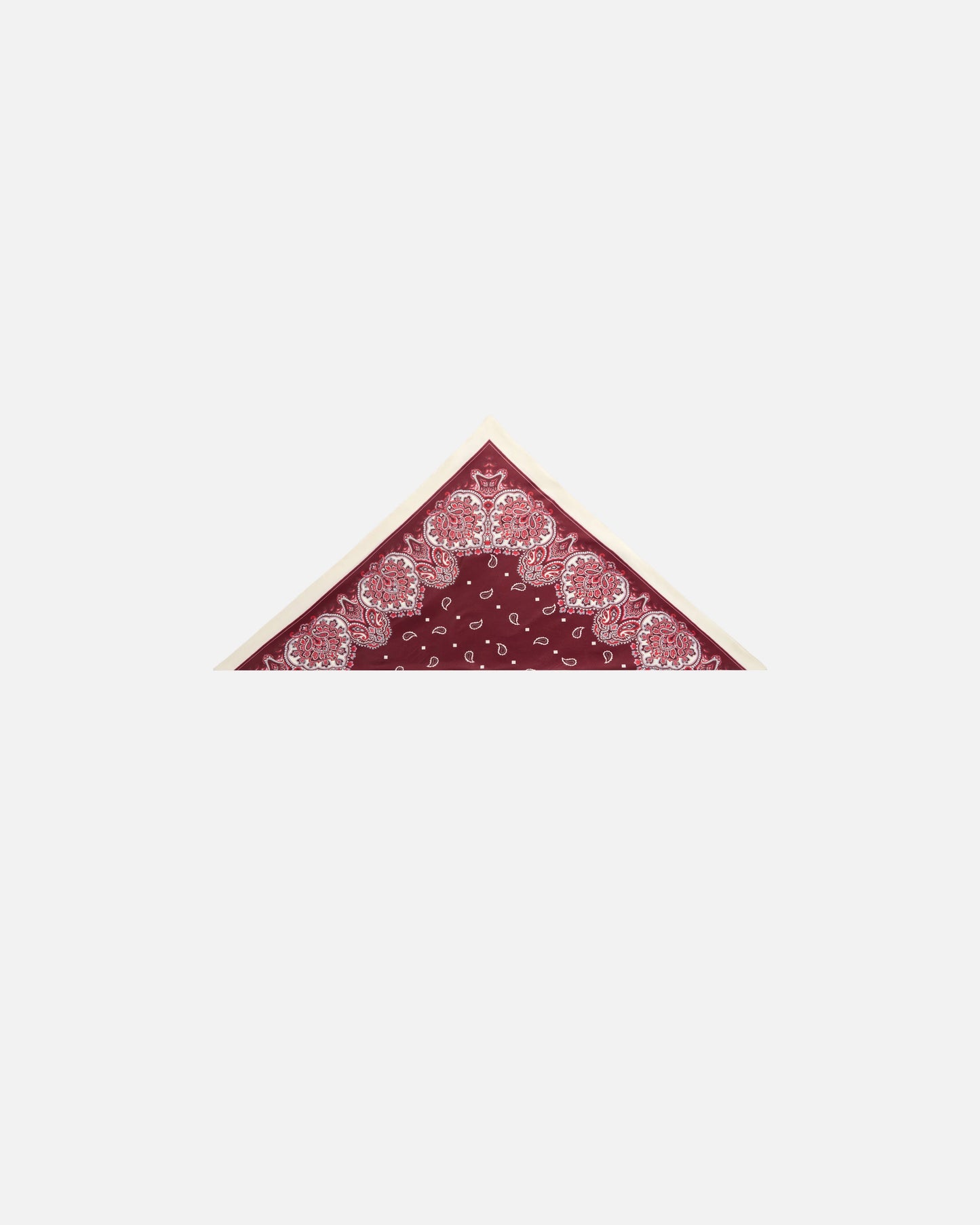 Triangular scarf with floral paisley print
