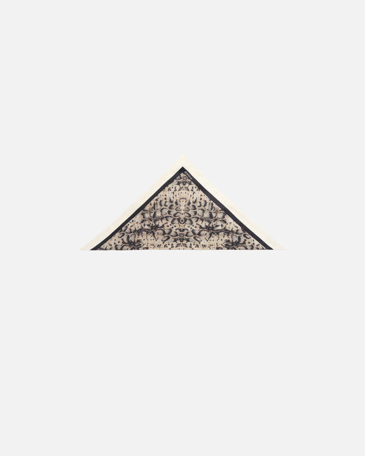 Triangular scarf with snake print