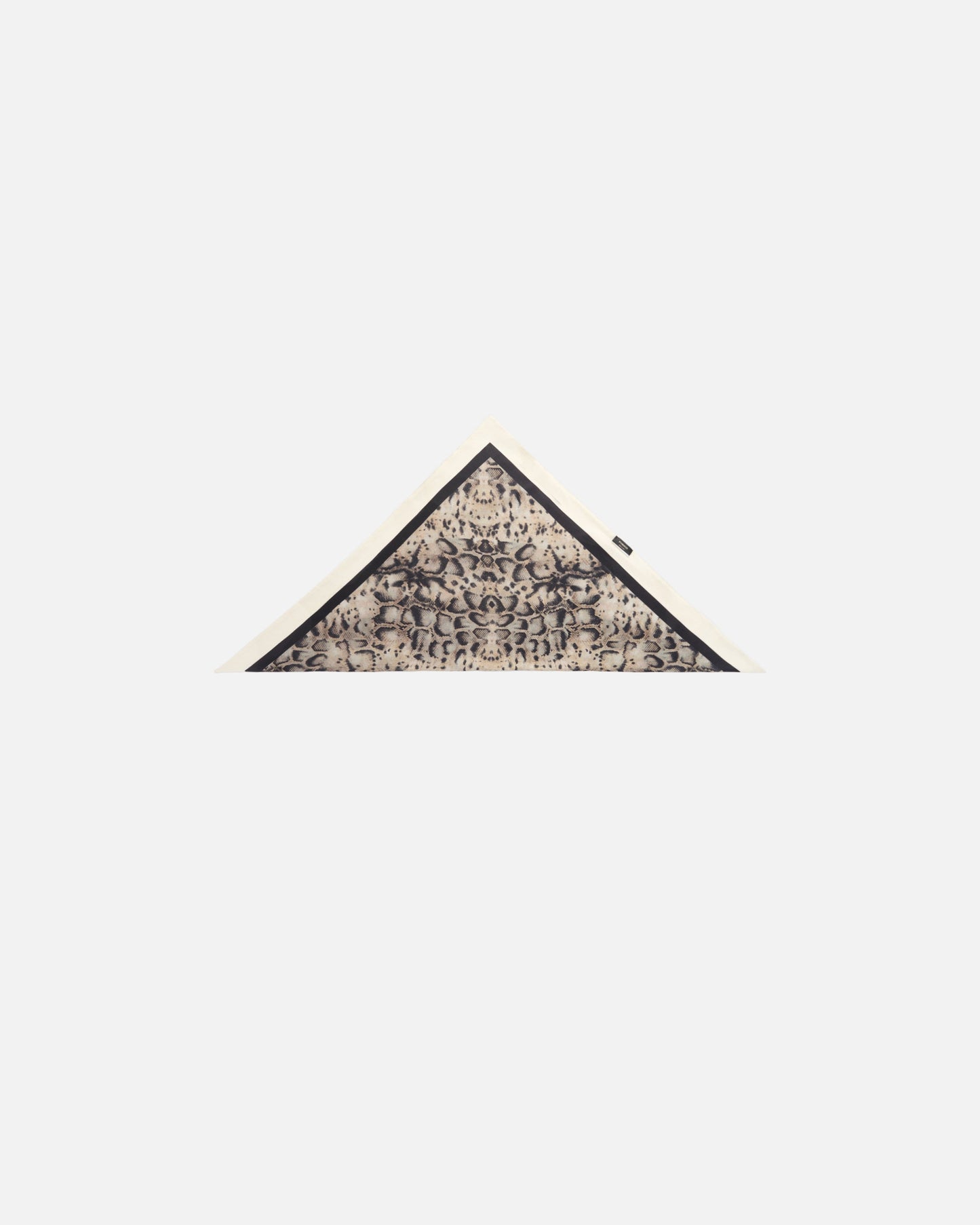 Triangular scarf with snake print