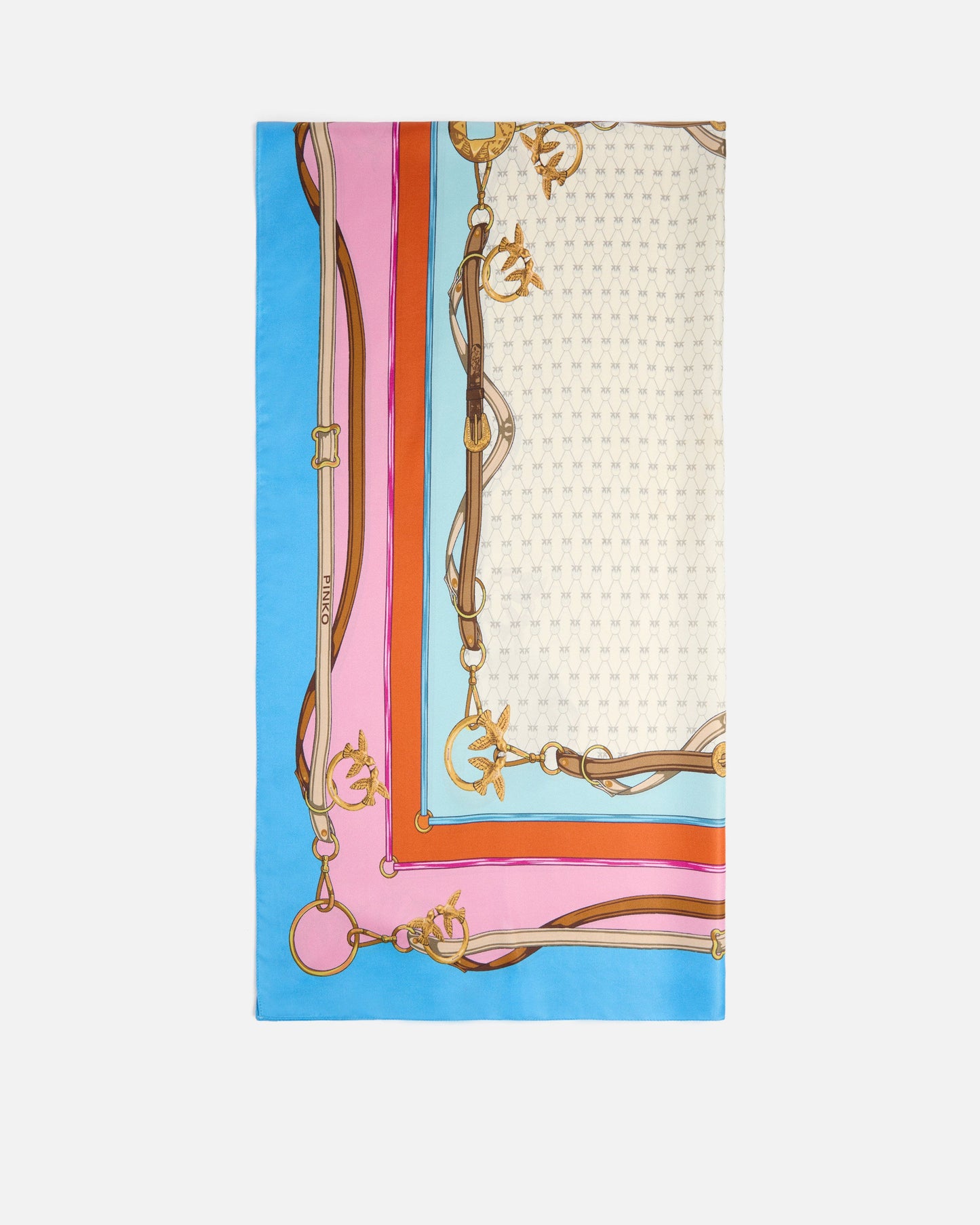 Scarf with multicoloured print