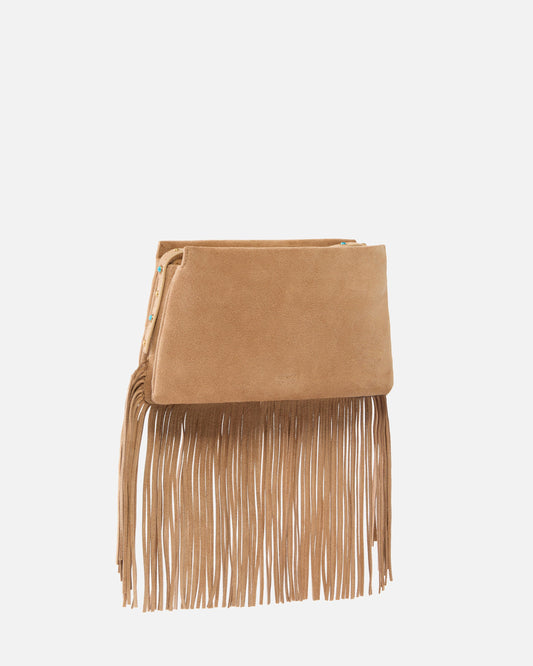One, Two, Three Bag small crossbody bag in suede with fringes