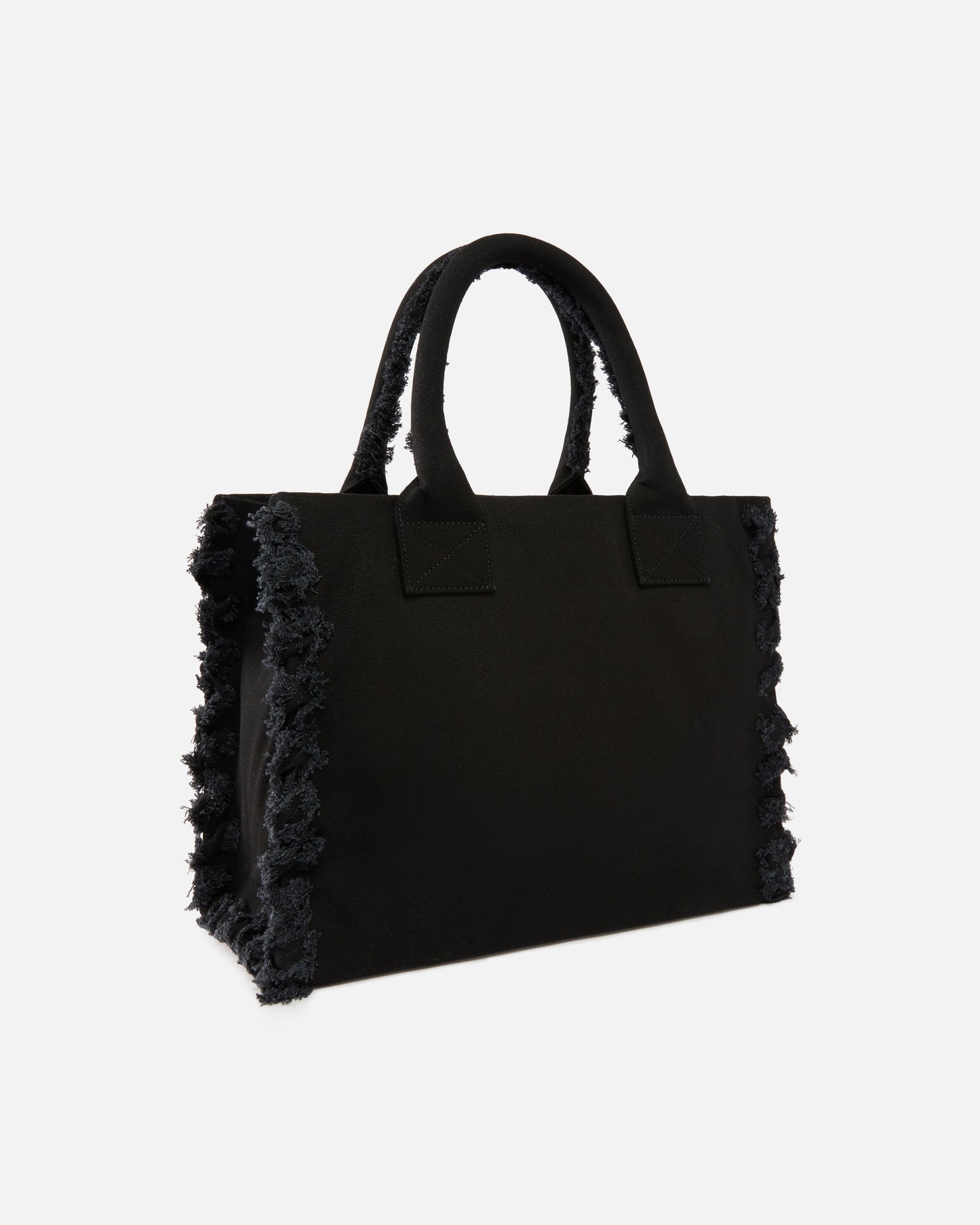 Medium Beach shopping tote in canvas with logo and fraying