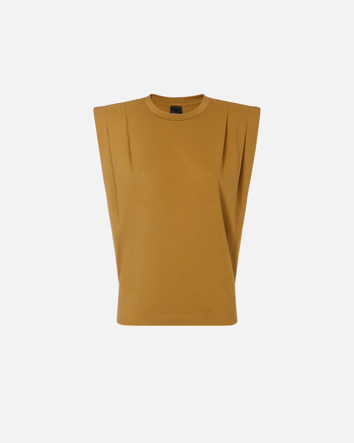 Sleeveless double jersey T-shirt