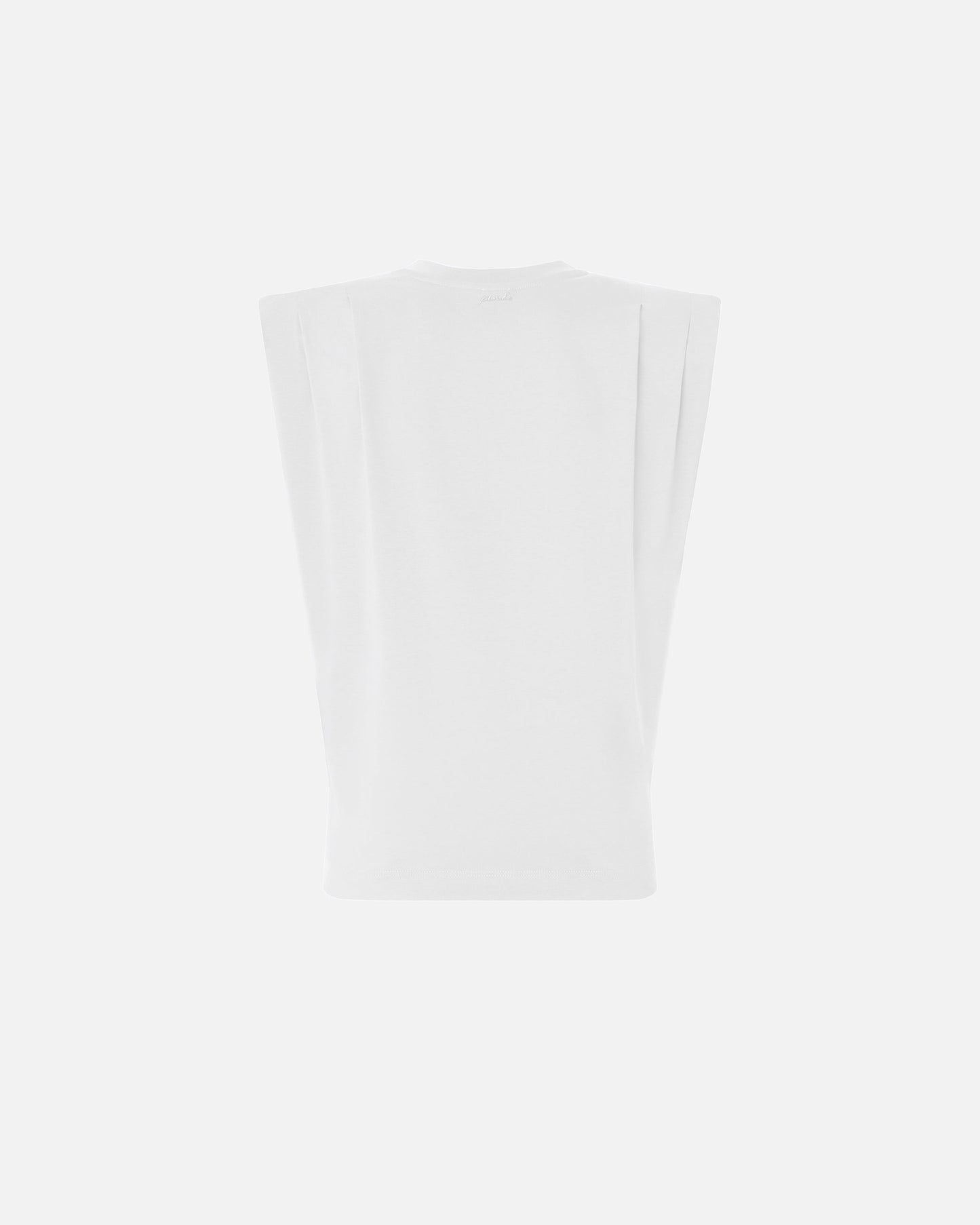 Sleeveless double jersey T-shirt