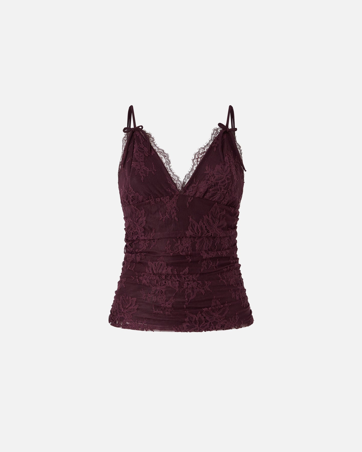 Floral lace top with shoulder straps