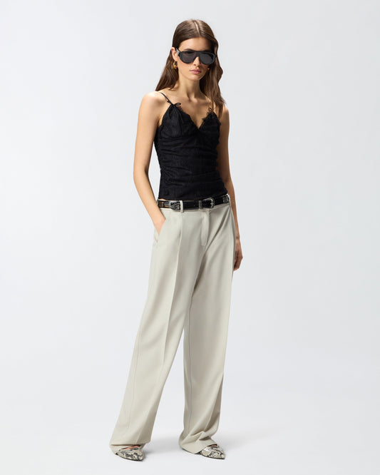 Floral lace top with shoulder straps