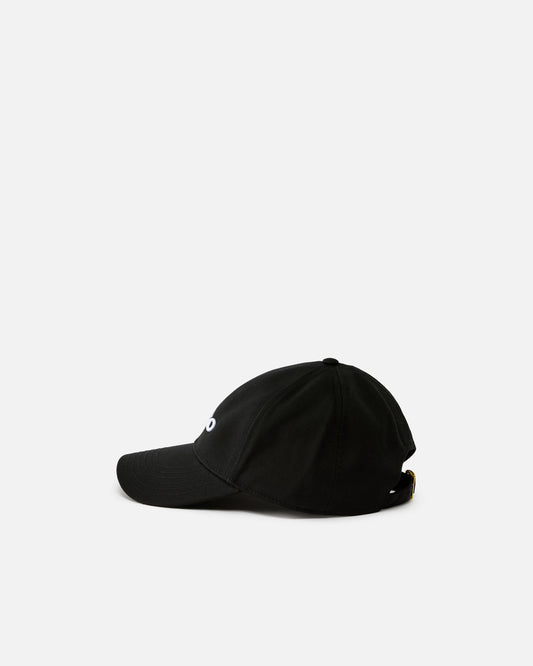 Cap with peak and embroidered logo