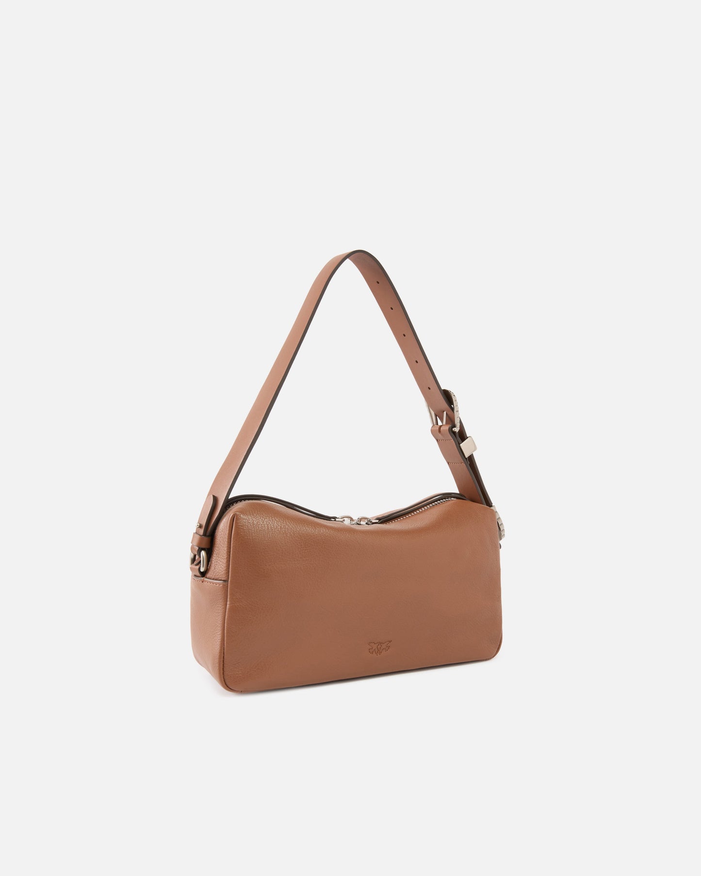 Mini crossbody bowler bag in new biker leather