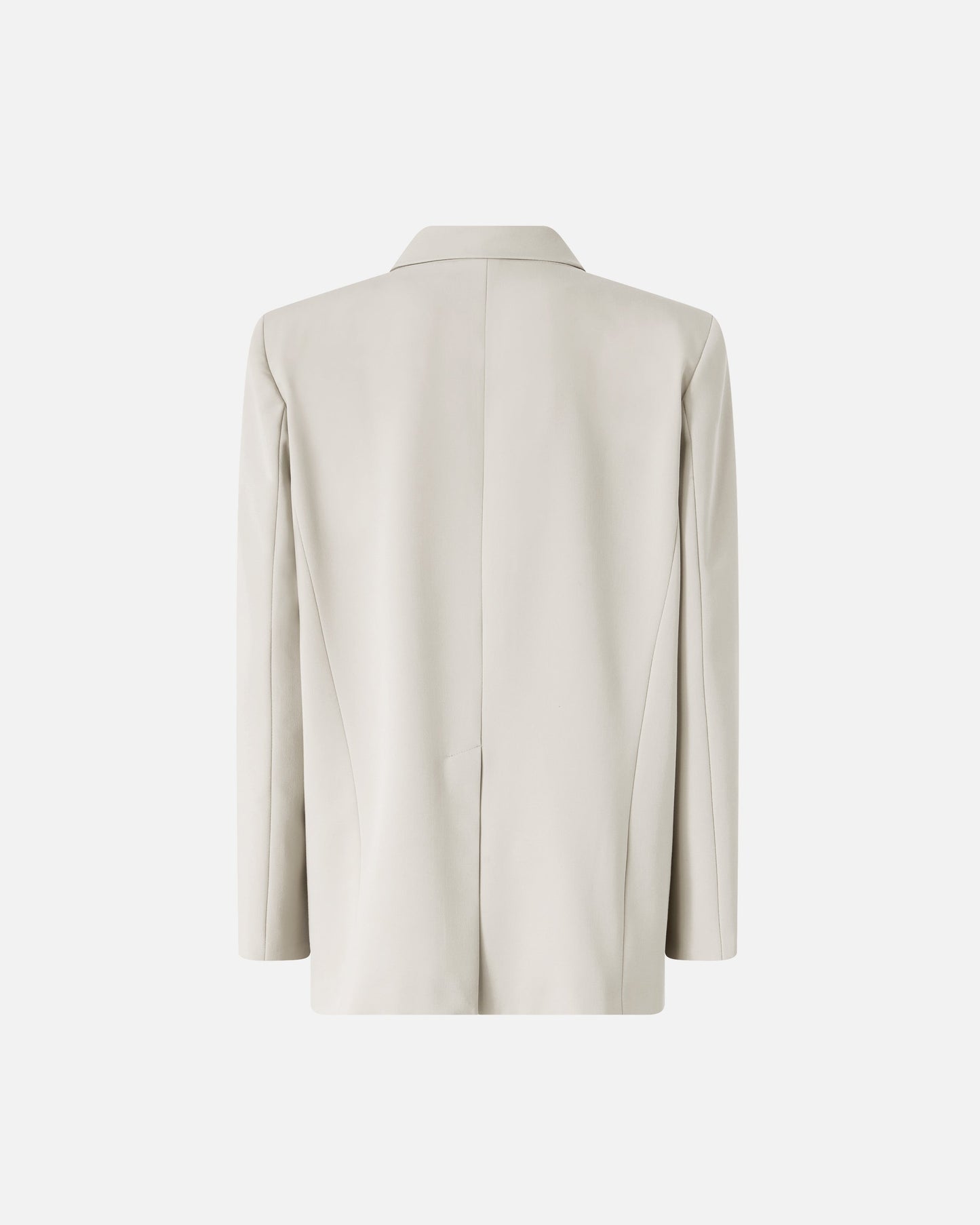 Fluid blazer with rear slit