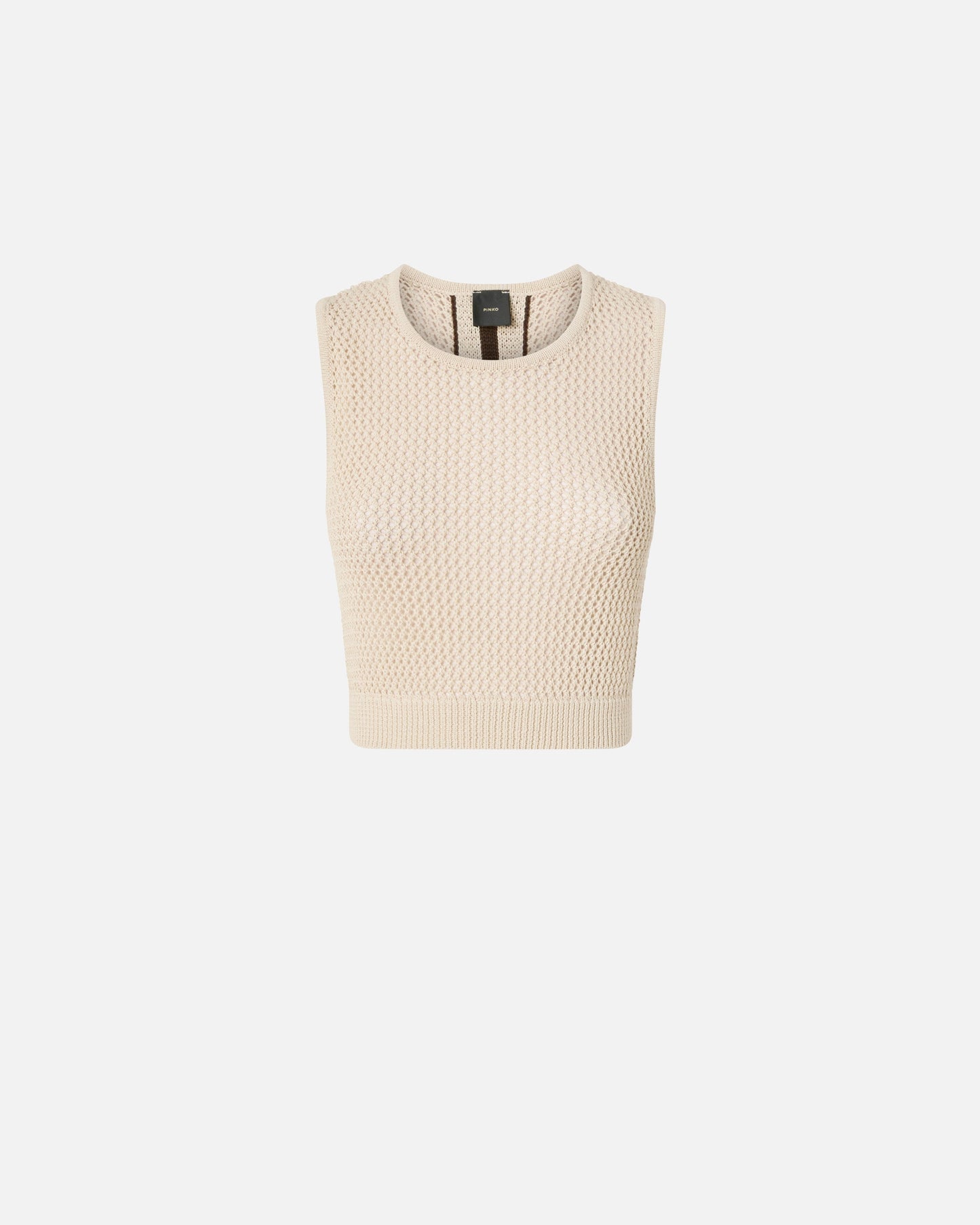 Sleeveless crop top with bands on the back