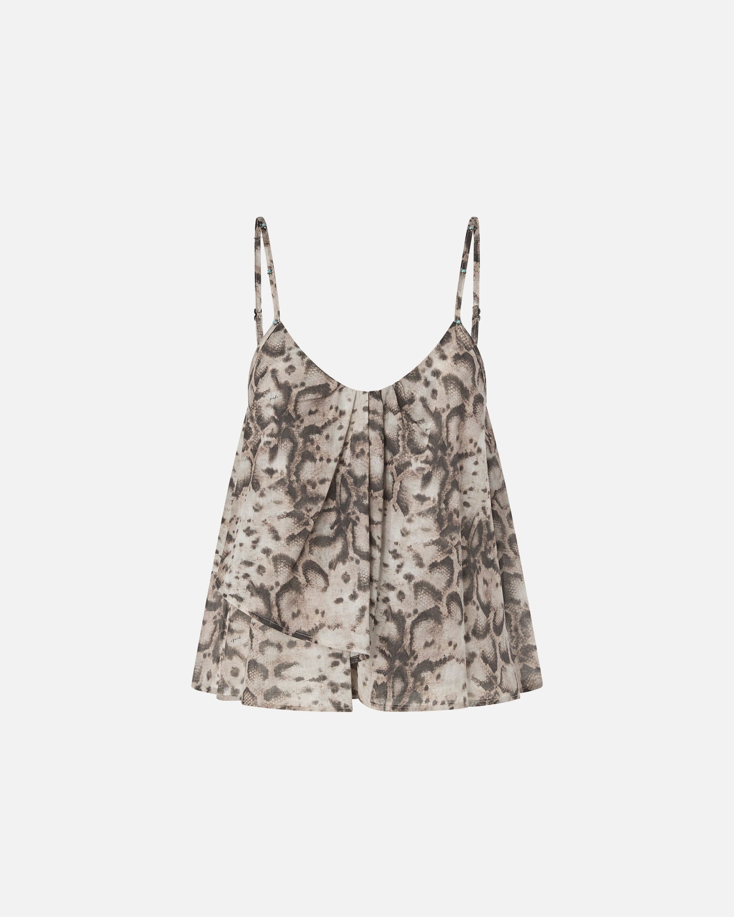 Top with spaghetti straps and snake print