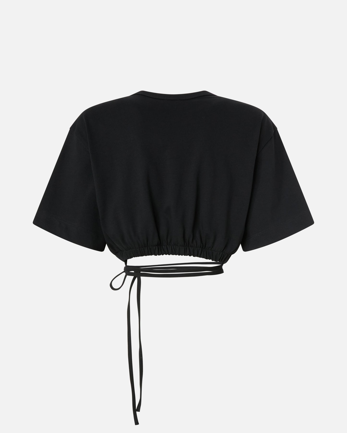 Cropped T-shirt with lace and Texan details