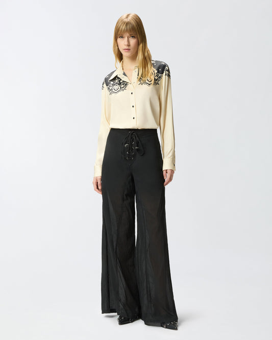 Shirt with placed star print