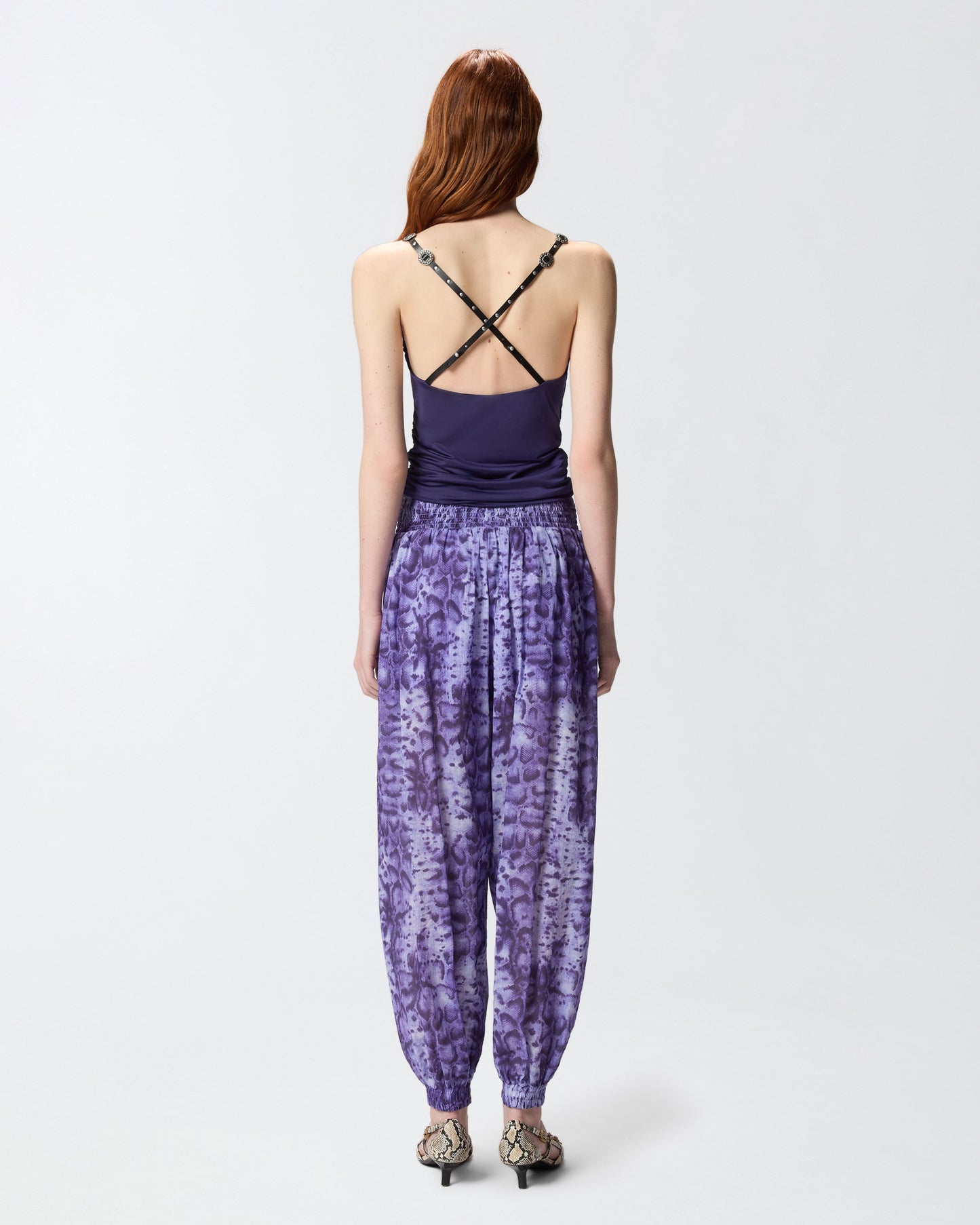 Top with studded spaghetti straps