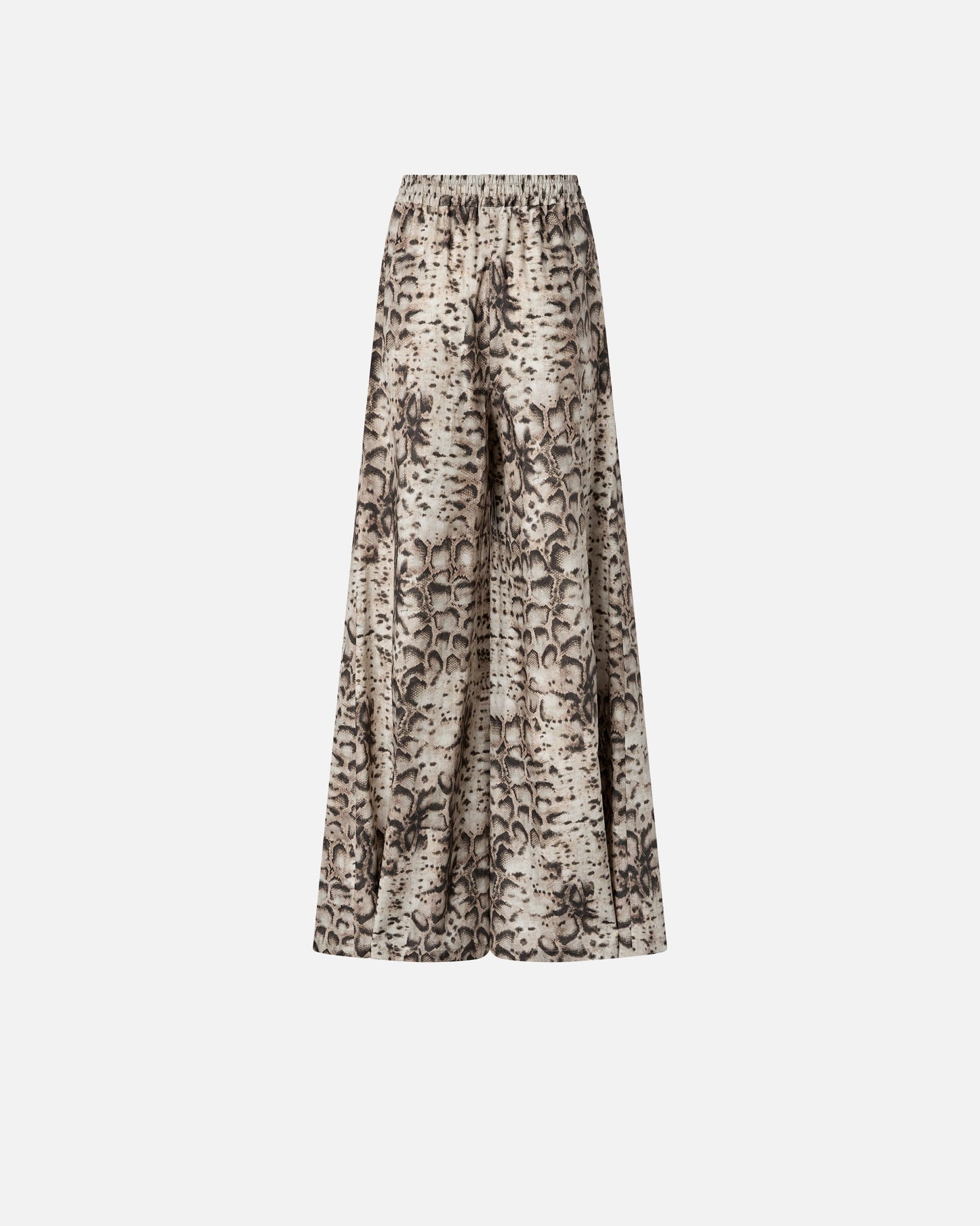 Wide-leg trousers with snake print