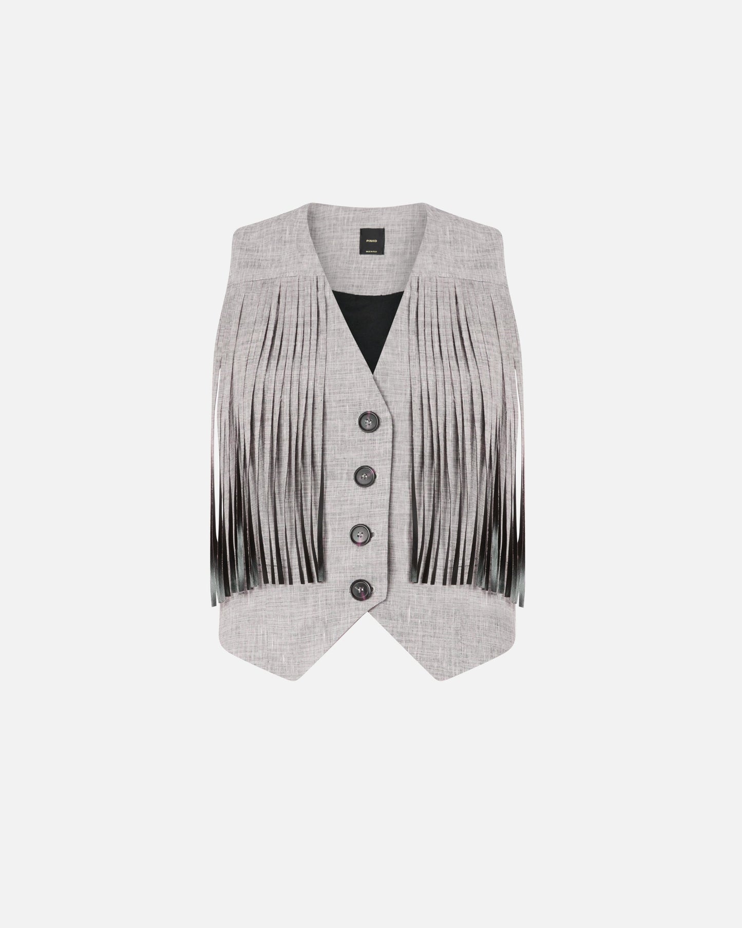 Vest with fringing