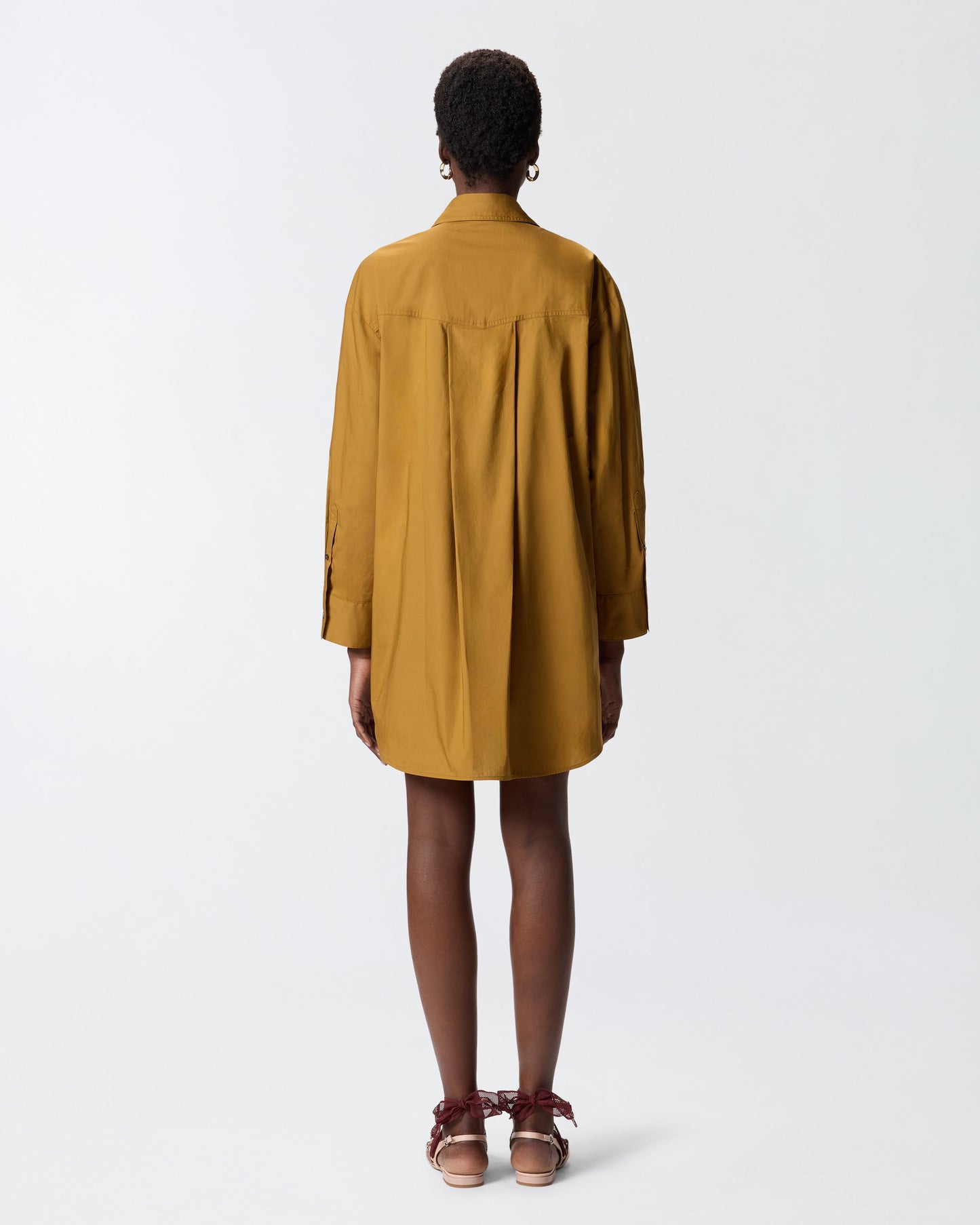 Mini shirt dress with fringing