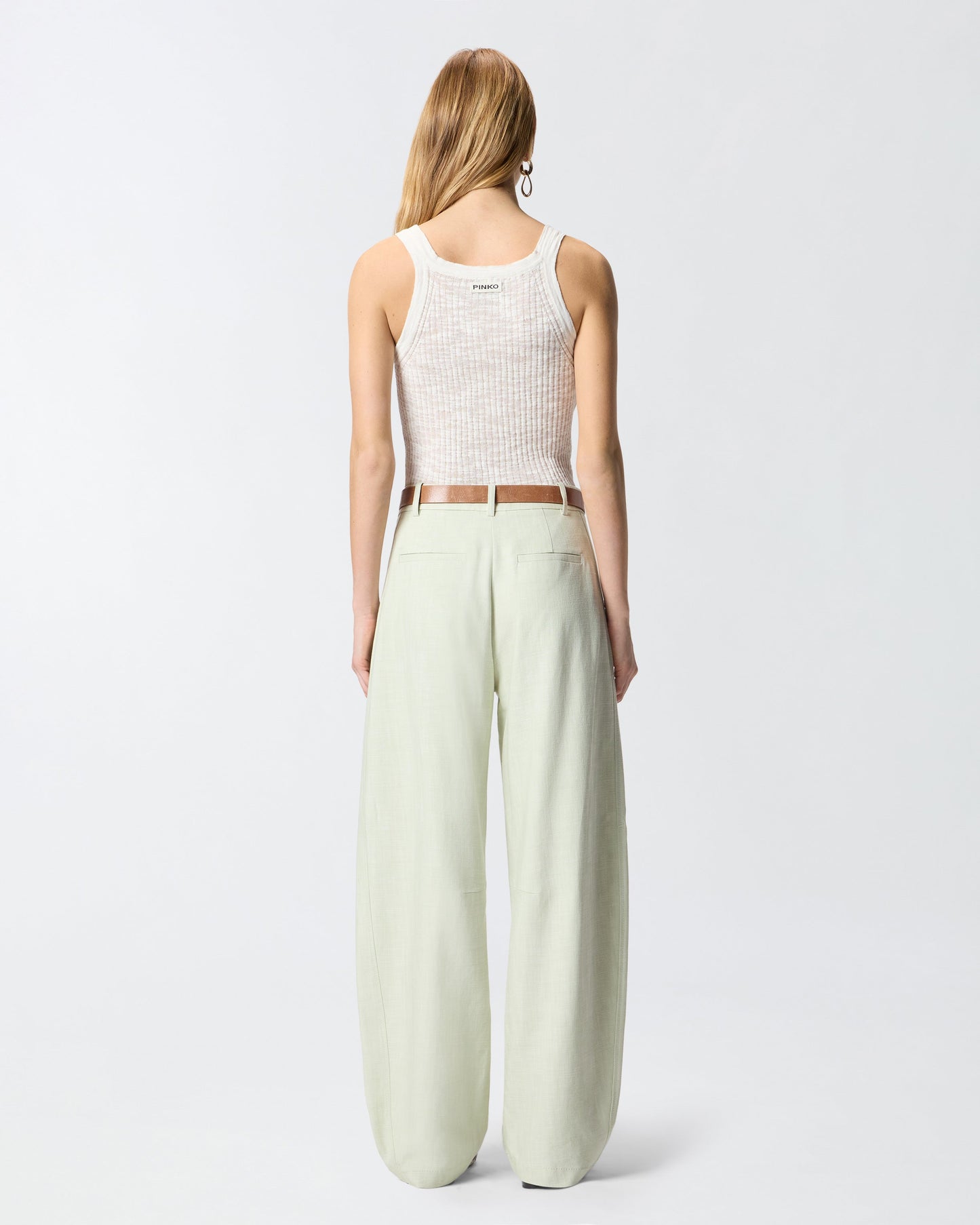 Ribbed vest top with logo