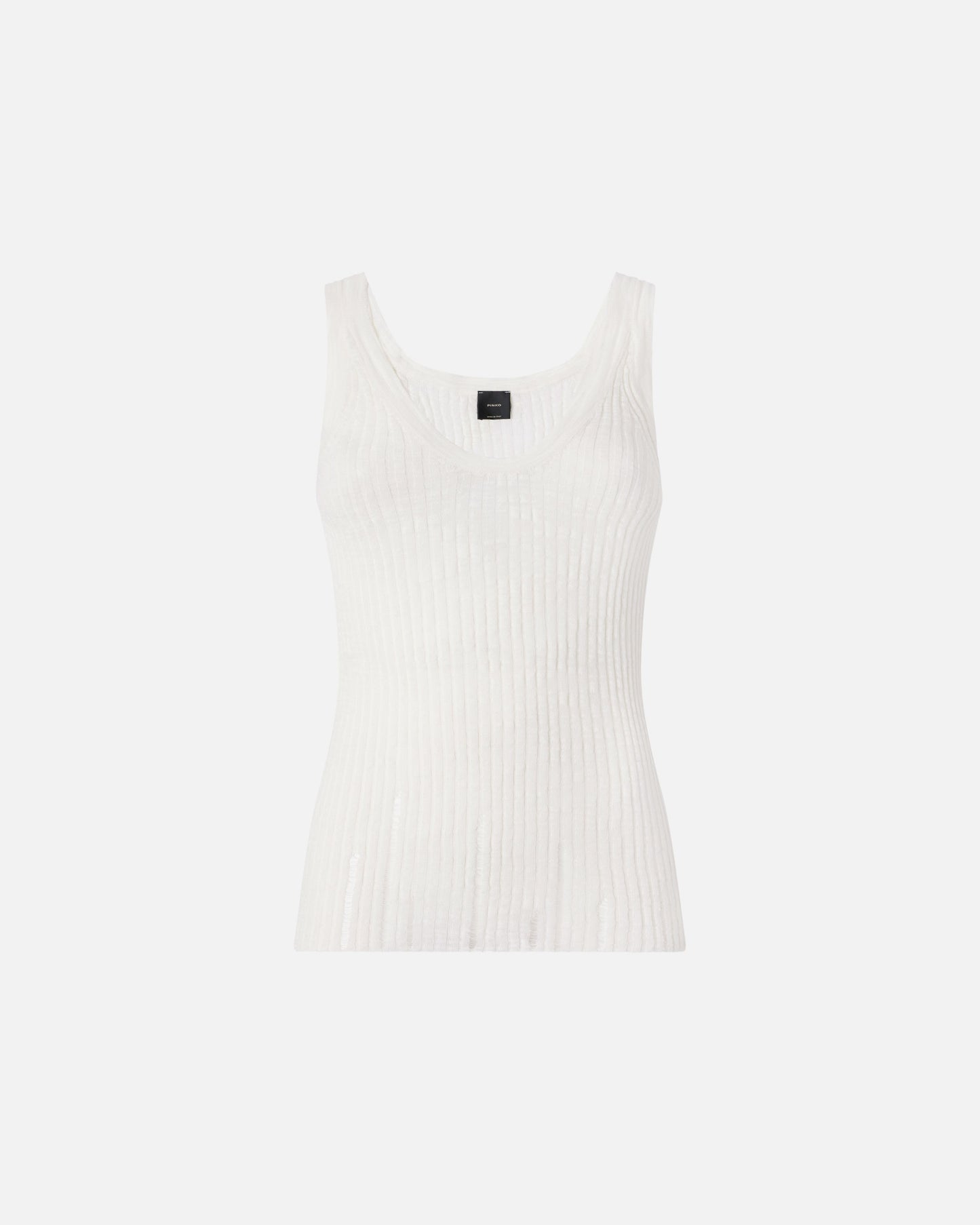Ribbed vest top with logo