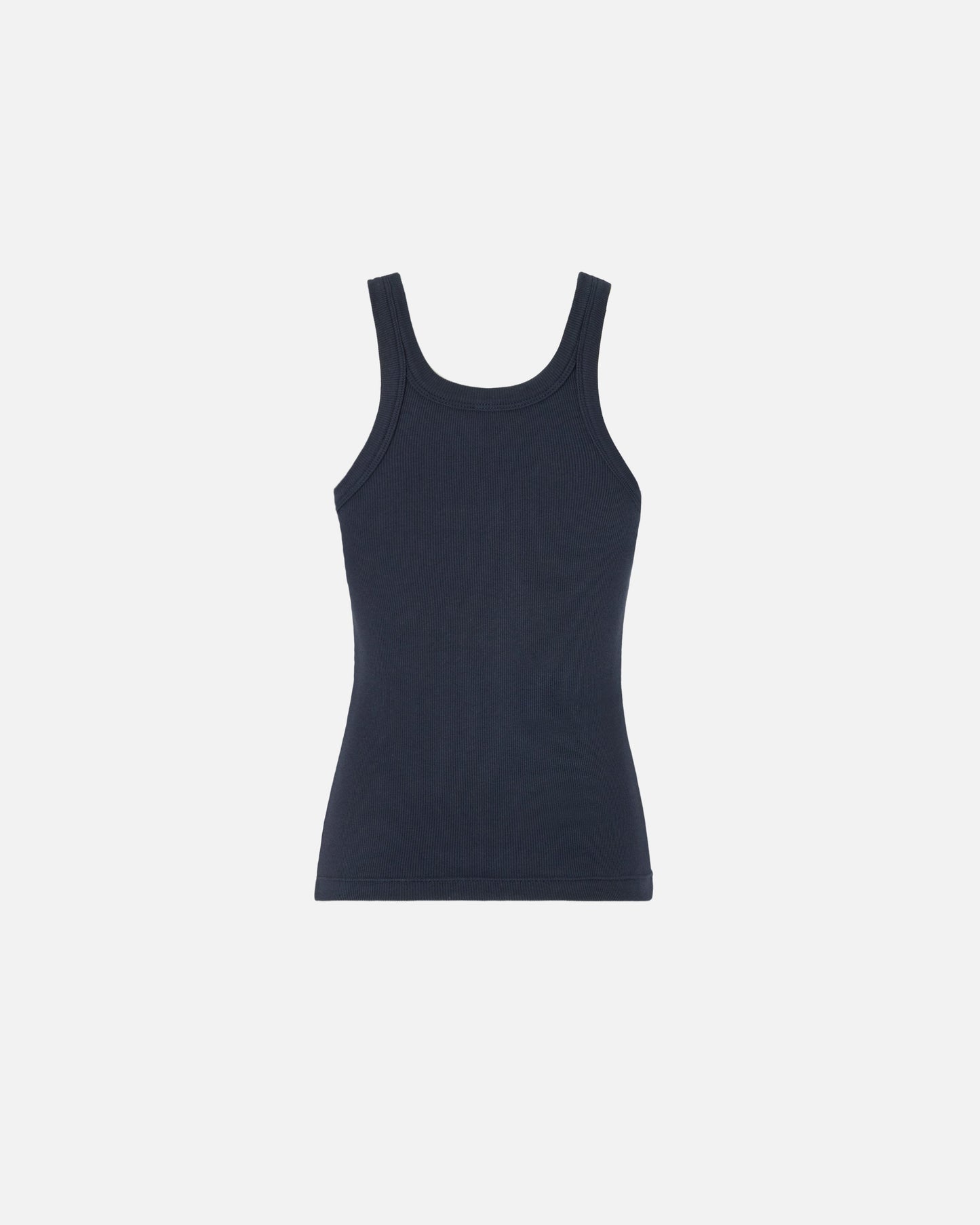 Ribbed vest top with logo 3D logo