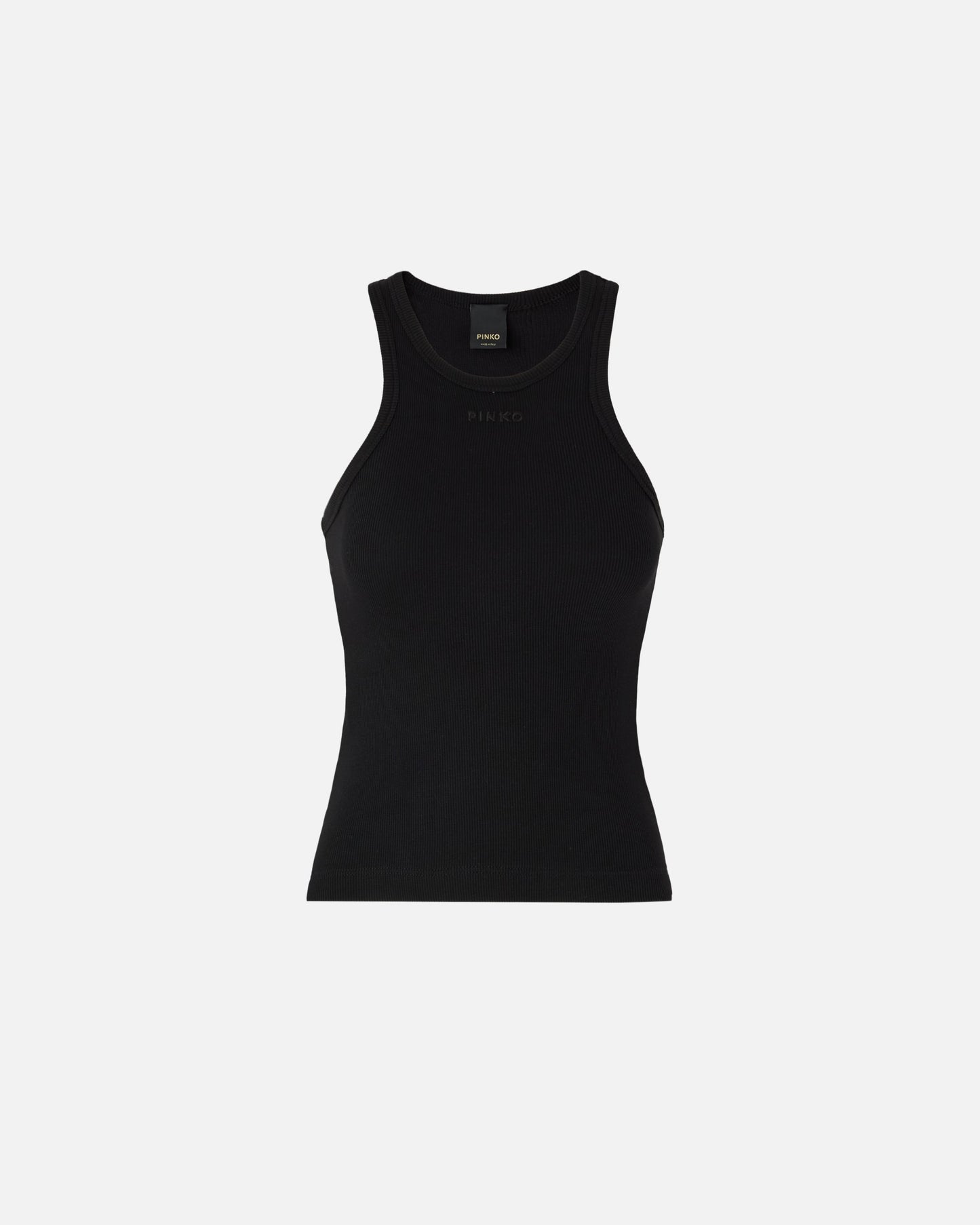 Ribbed vest top with logo
