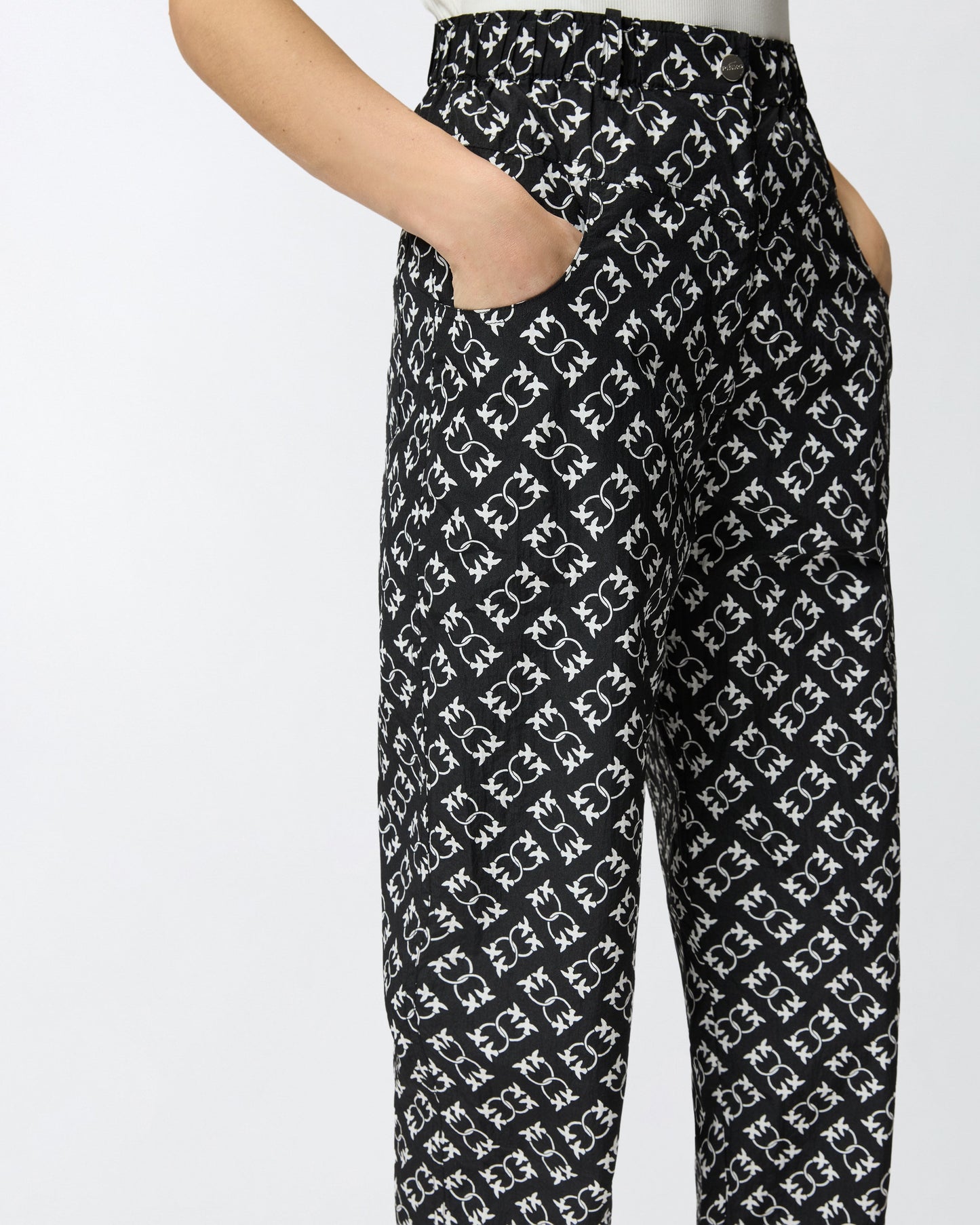 Sporty trousers with all-over Love Birds logo
