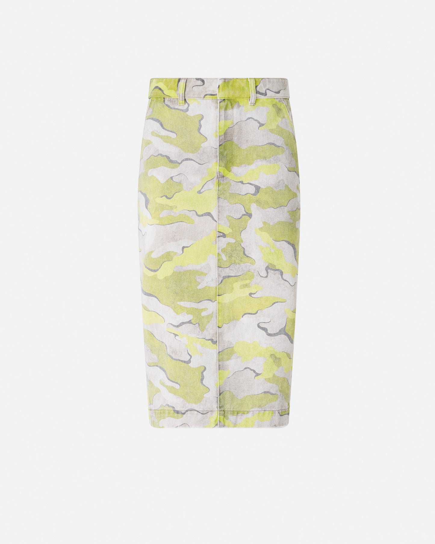 Camouflage calf-length skirt