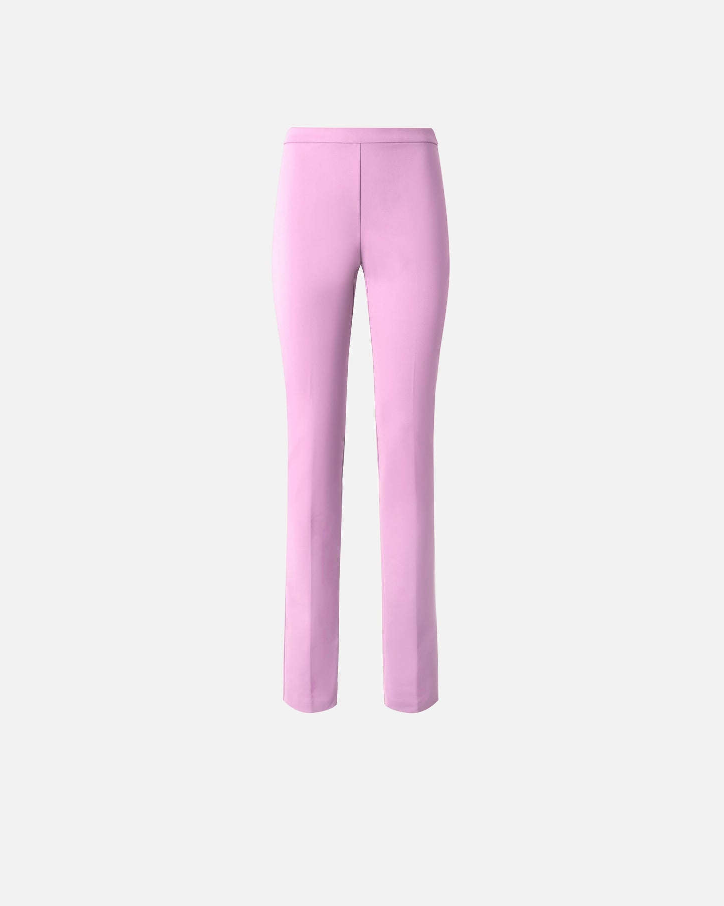 Linen-blend trousers with adjustable hem slit detail