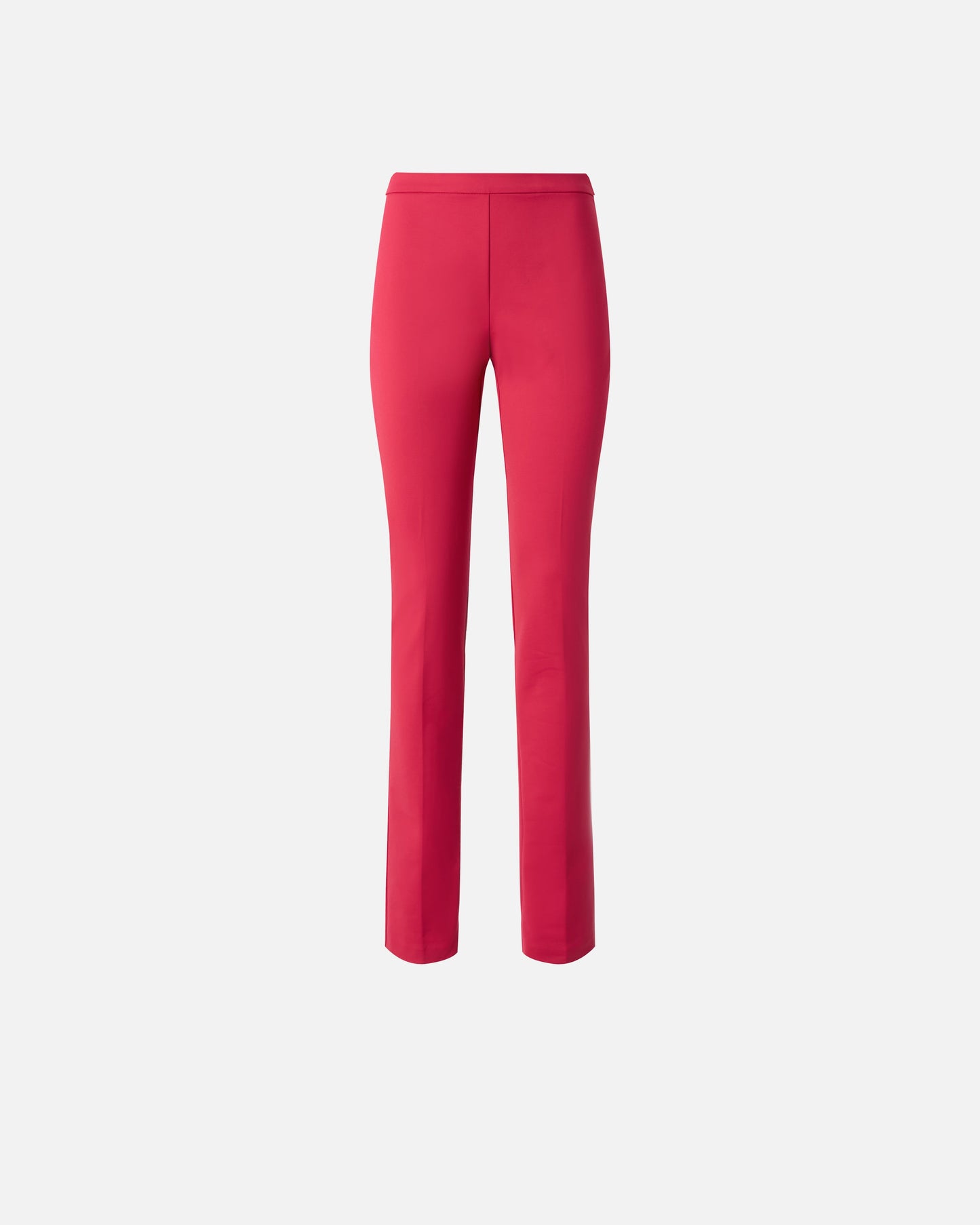 Satin trousers with adjustable hem slit detail