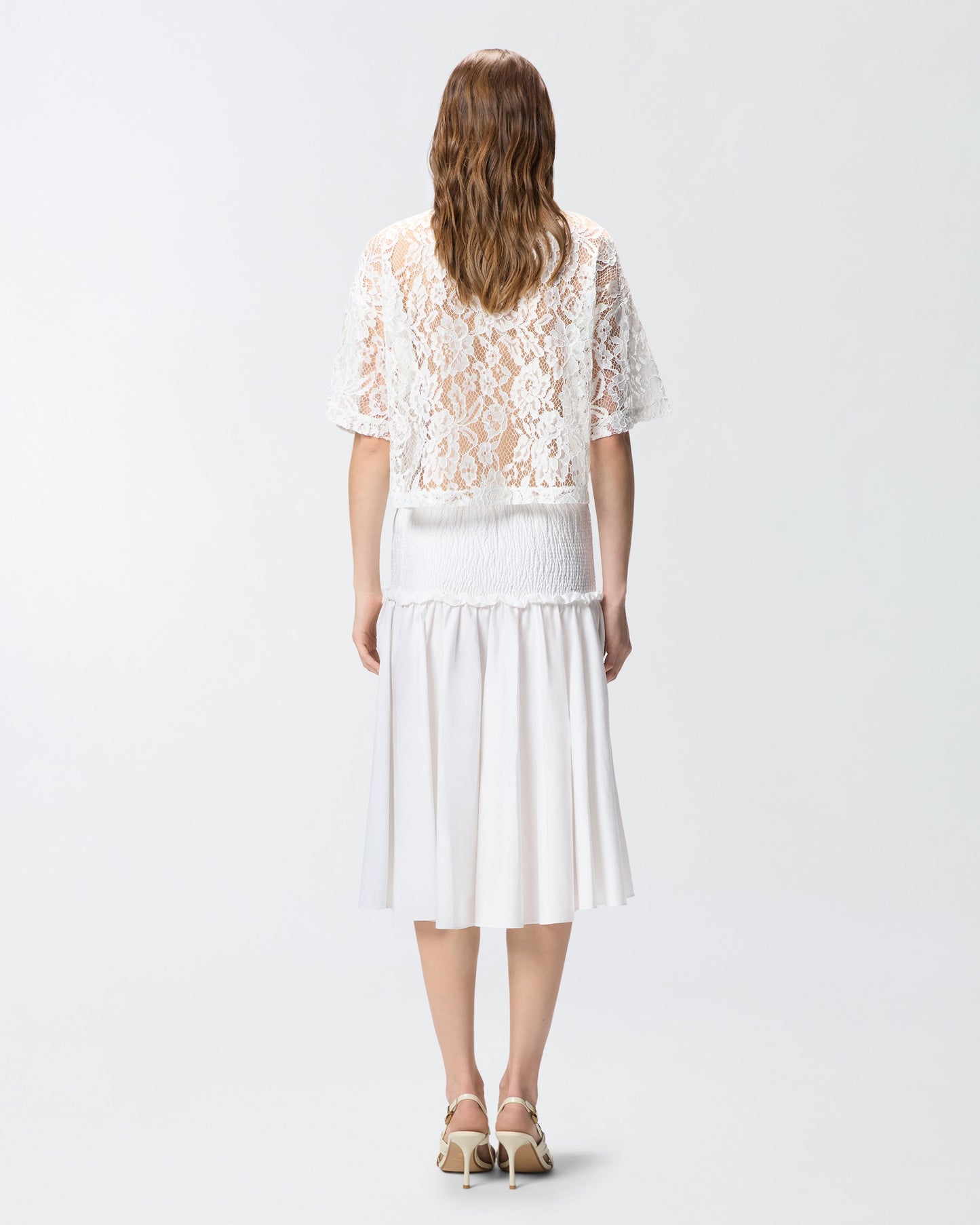 Midi skirt with elasticated band