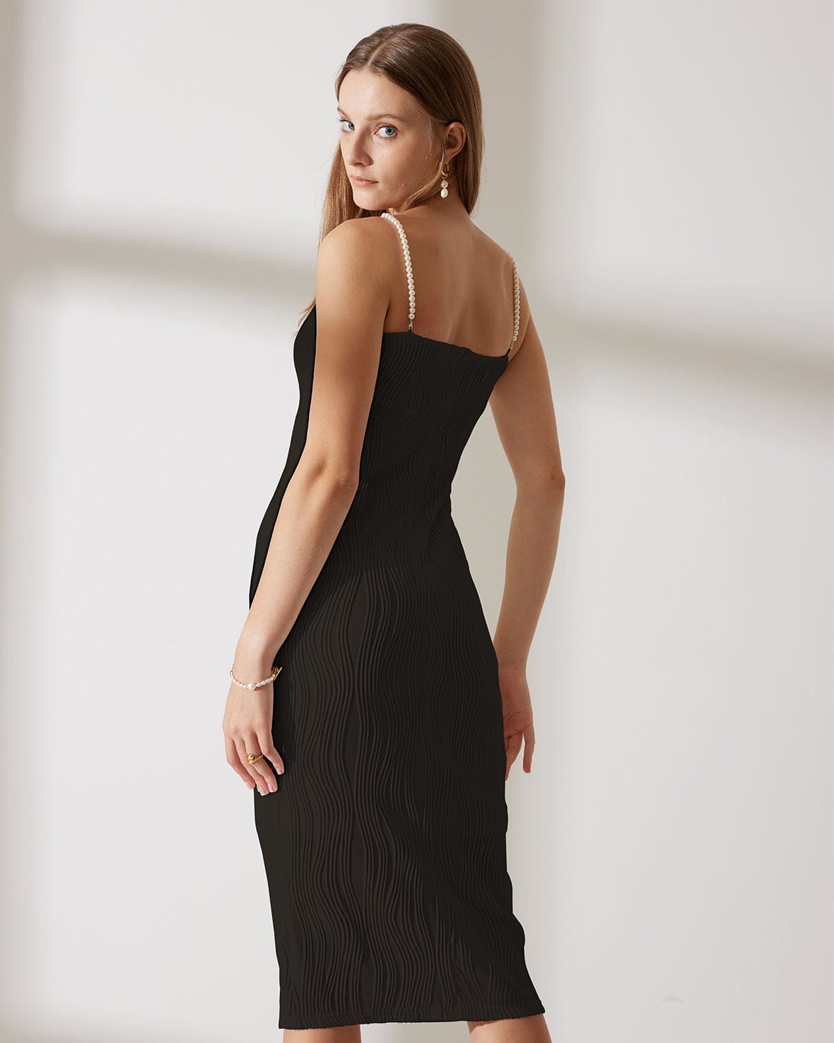 The Water Ripple Textured Cami Dress
