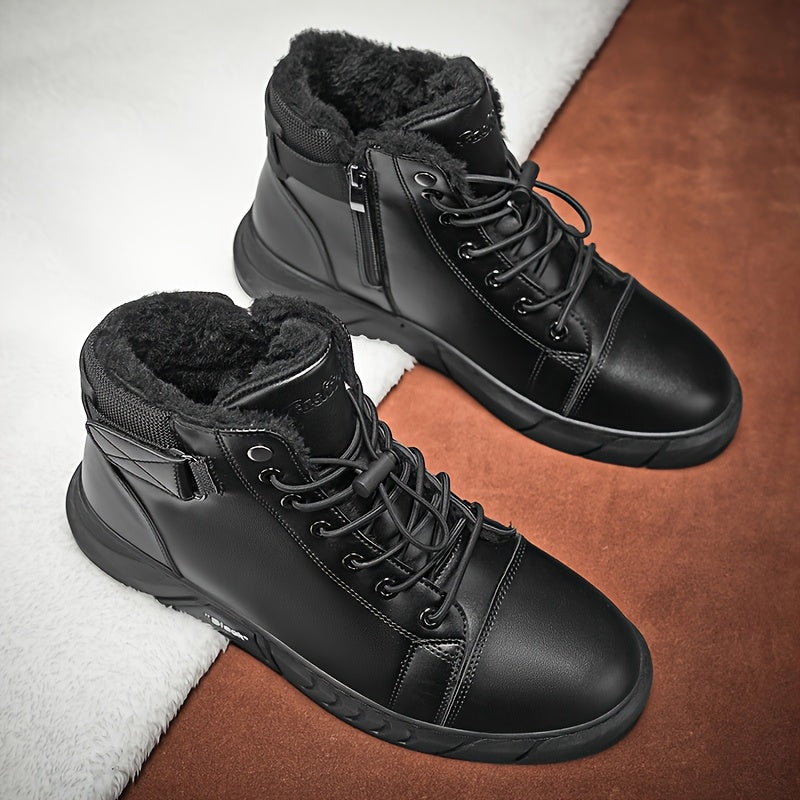 Herrenstiefel aus echtem Leder | Lässig & Vielseitig | Wasserdicht & Gefüttert