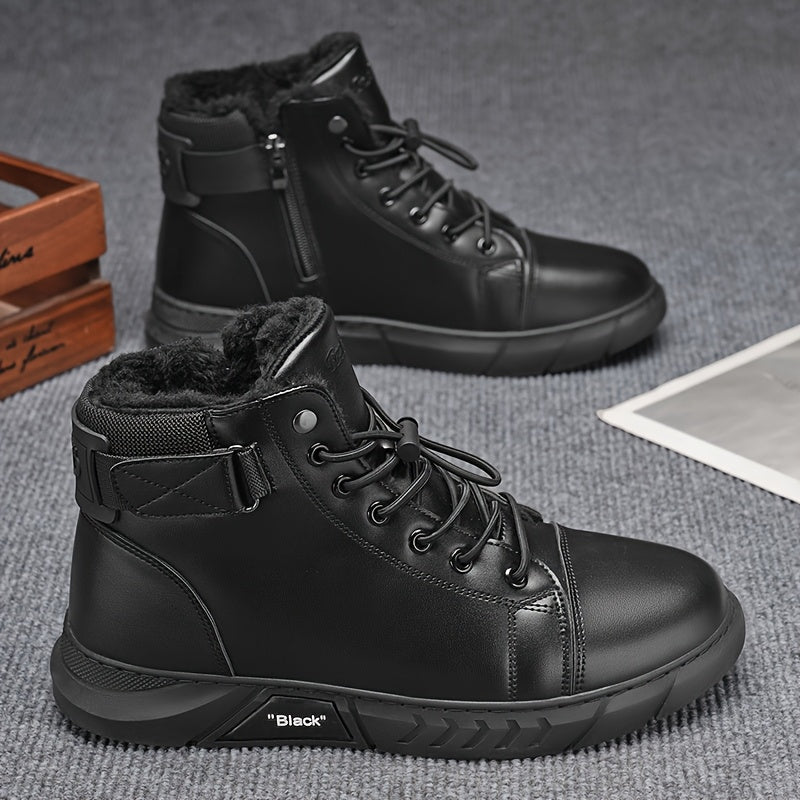 Herrenstiefel aus echtem Leder | Lässig & Vielseitig | Wasserdicht & Gefüttert