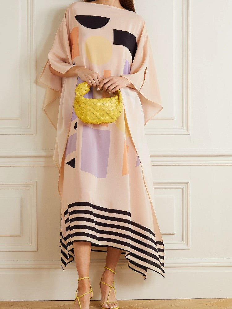 Pink Marshmallow Stripe Caftan