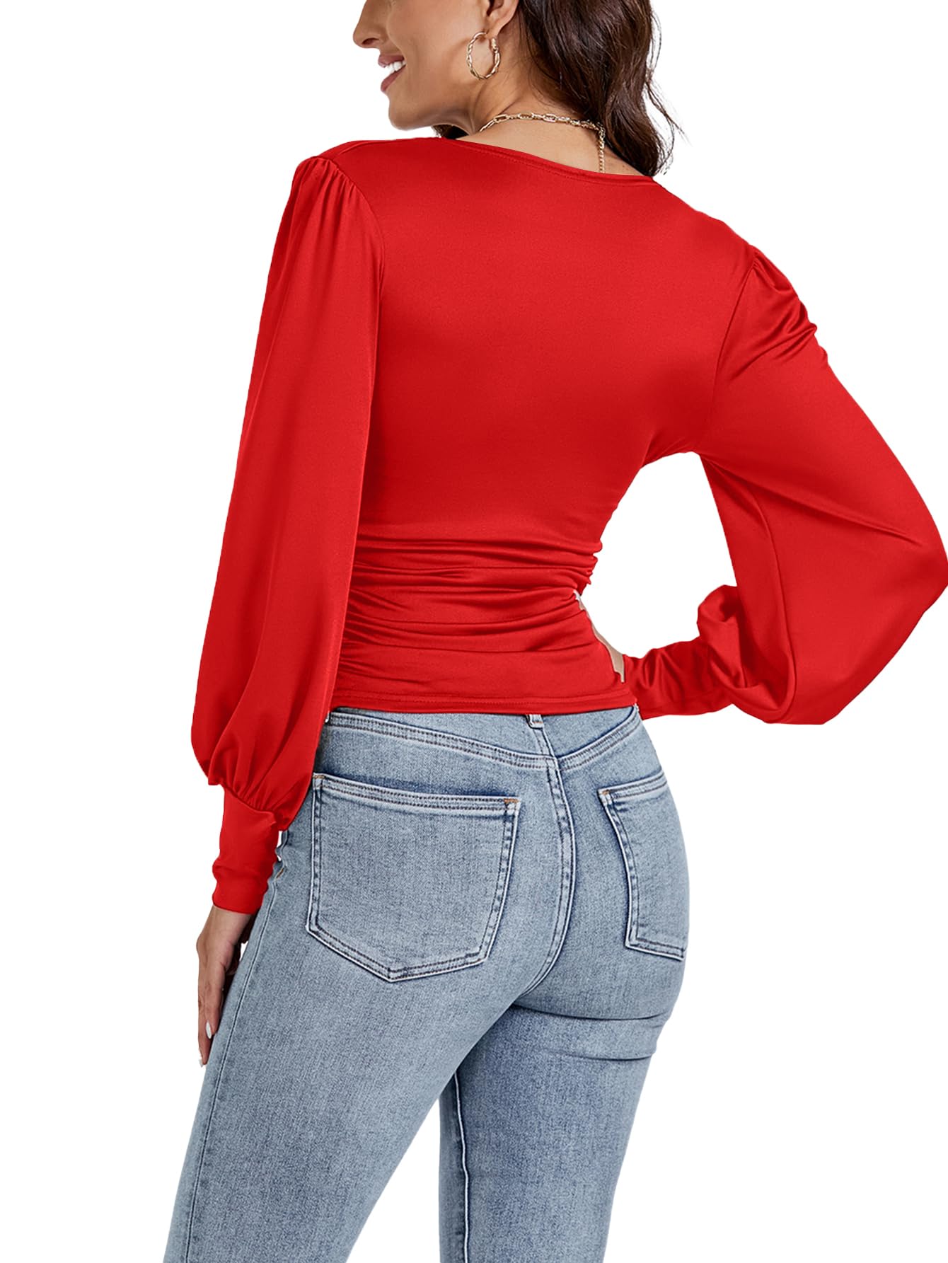 Elegante Damen-V-Neck-Oberteile im Slim Fit (2 kaufen, kostenloser Versand)