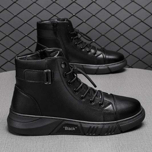 Herrenstiefel aus echtem Leder | Lässig & Vielseitig | Wasserdicht & Gefüttert