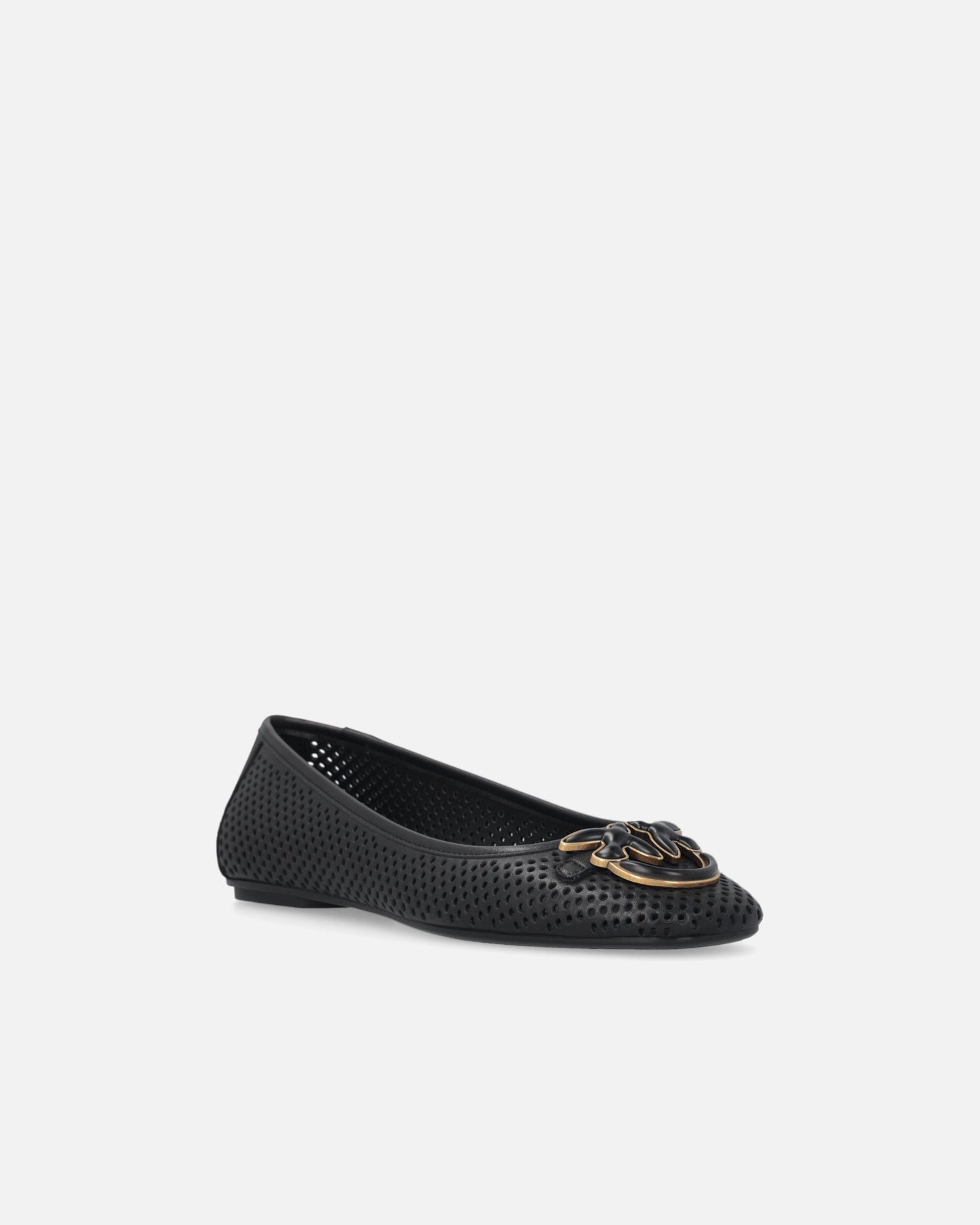 Perforated ballerinas with Love Birds logo
