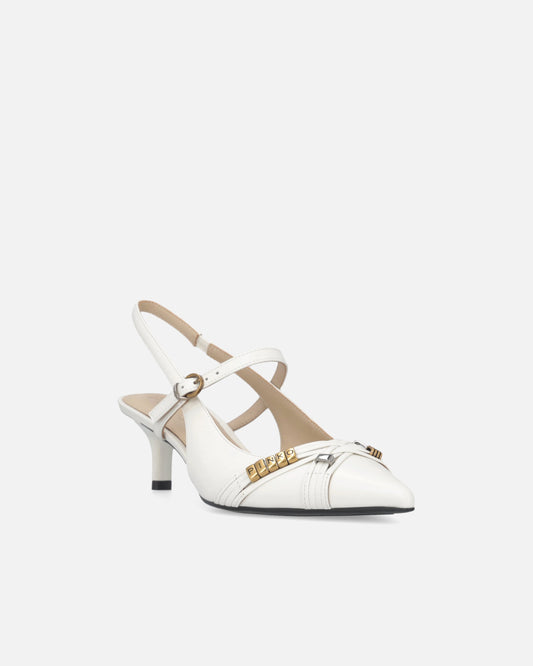 Slingbacks with straps and jewel details