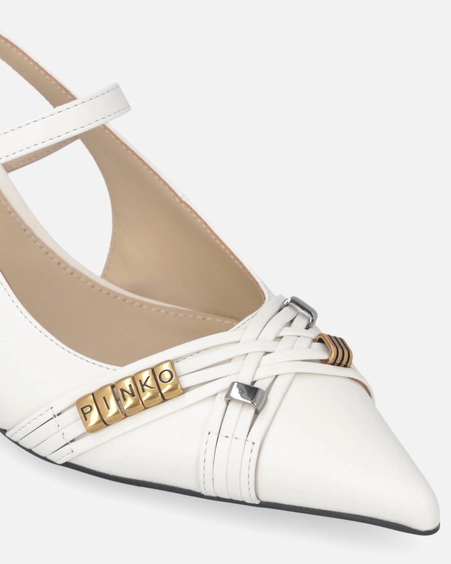 Slingbacks with straps and jewel details