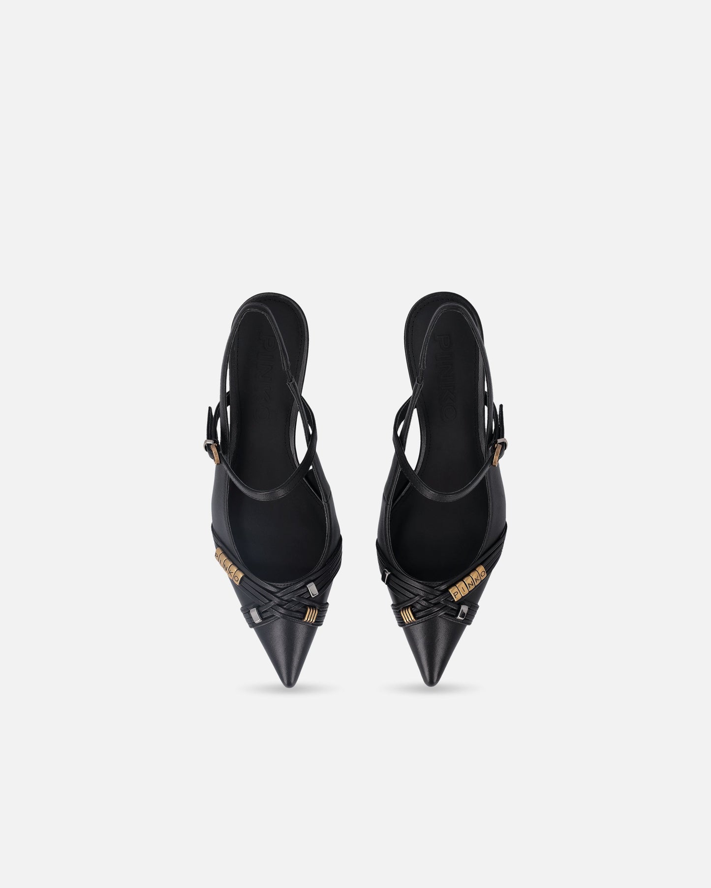 Slingbacks with straps and jewel details