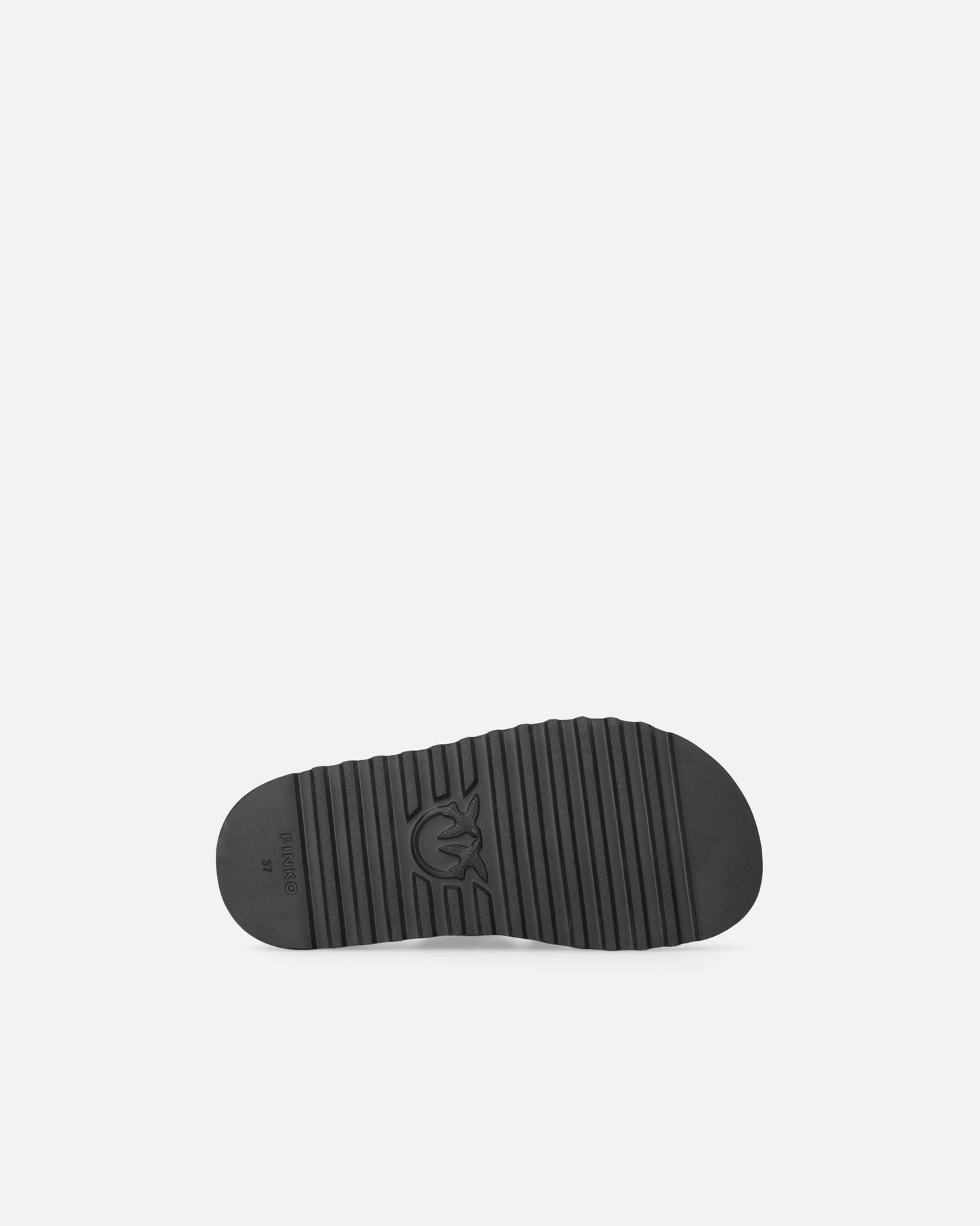 Leather sandals with chain