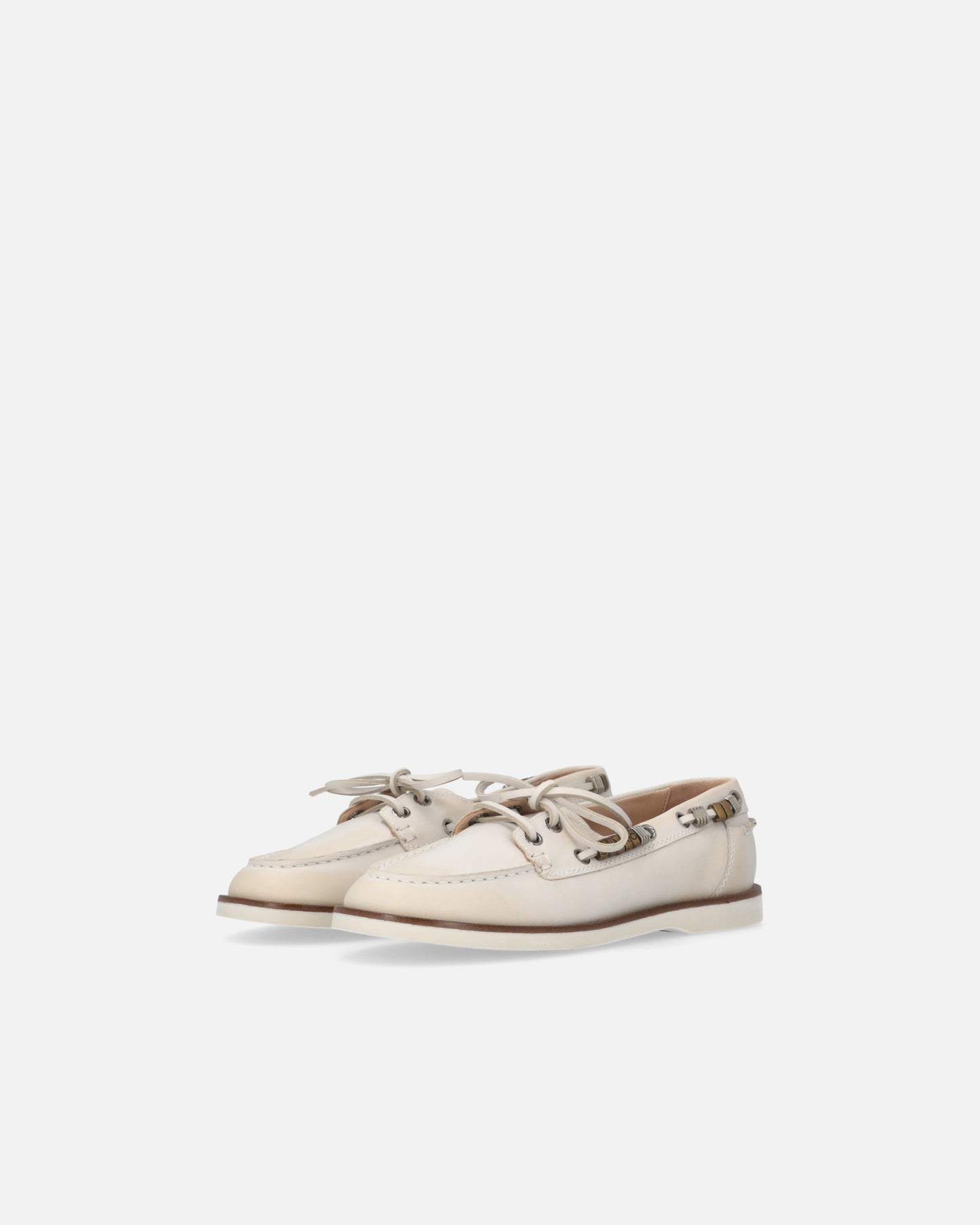 Leather moccasins with jewel details