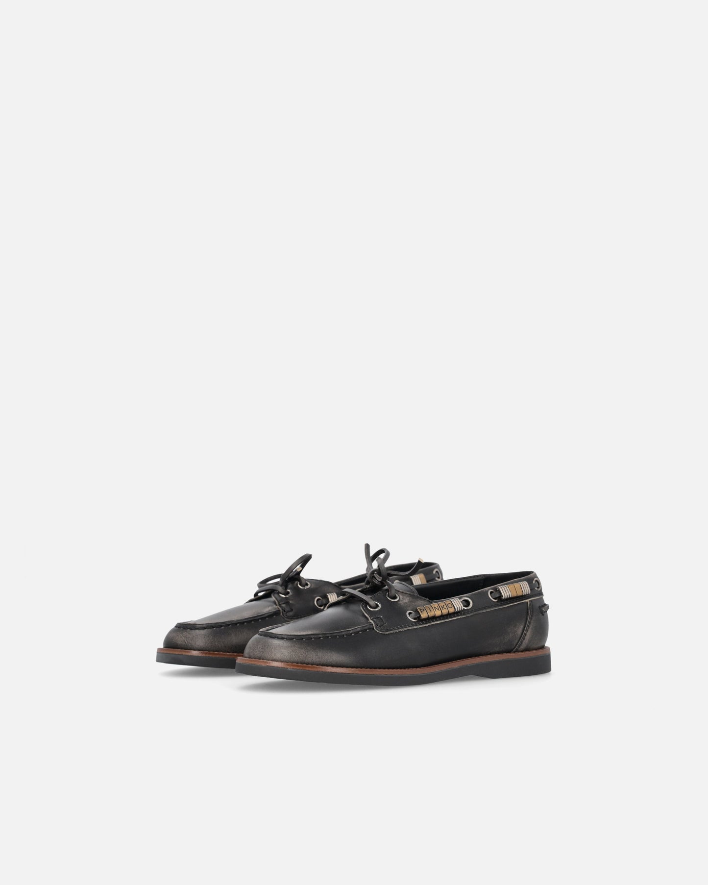 Leather moccasins with jewel details