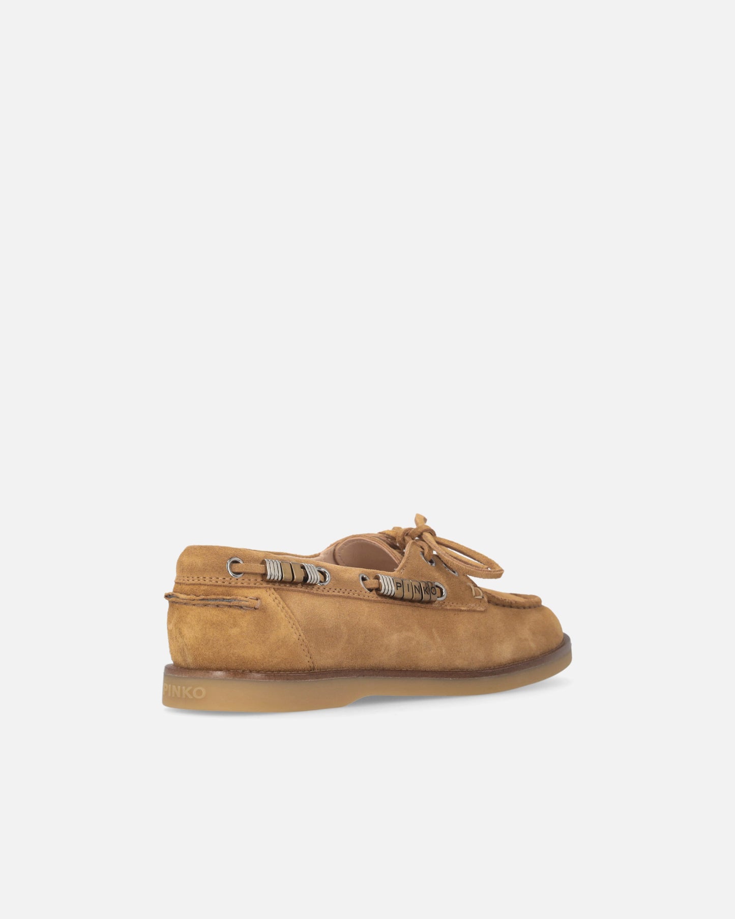 Suede moccasins with jewel details
