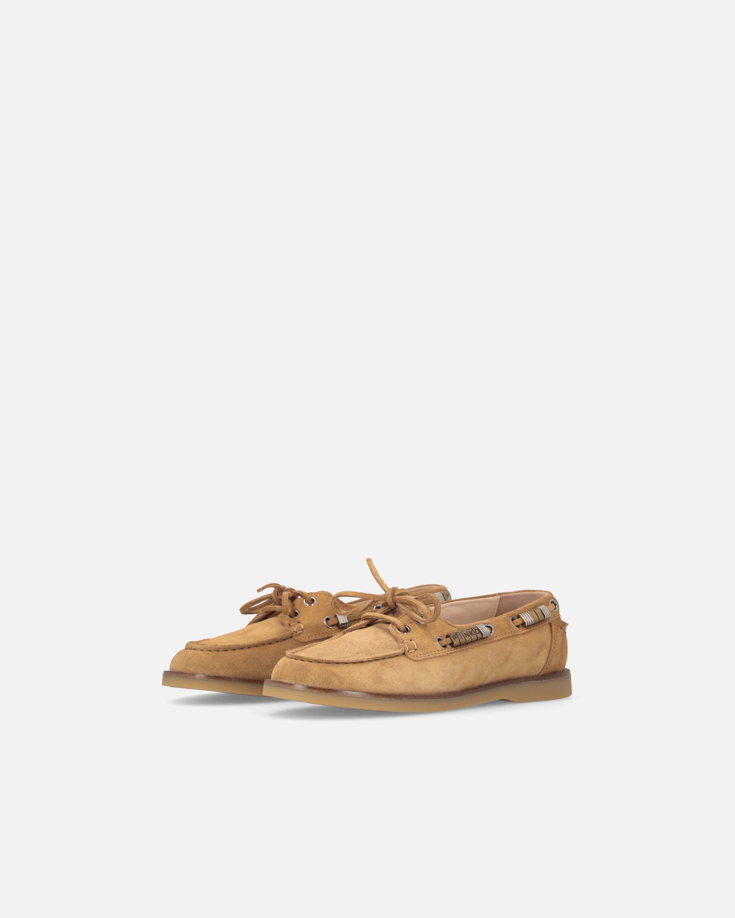 Suede moccasins with jewel details