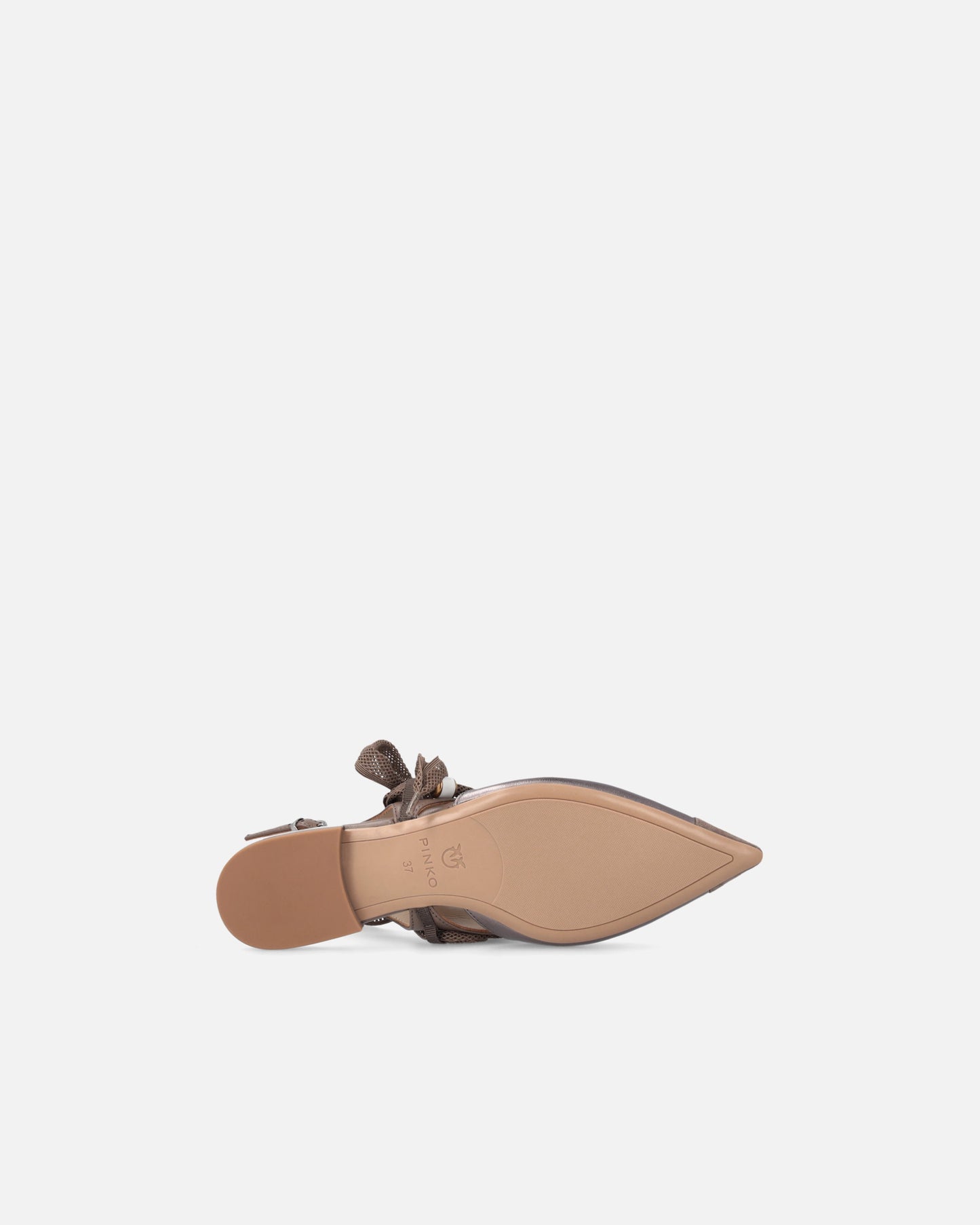 Slingback ballerinas with ties