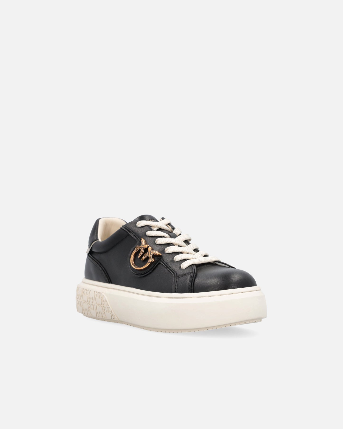 High-soled flatform sneakers with metal logo