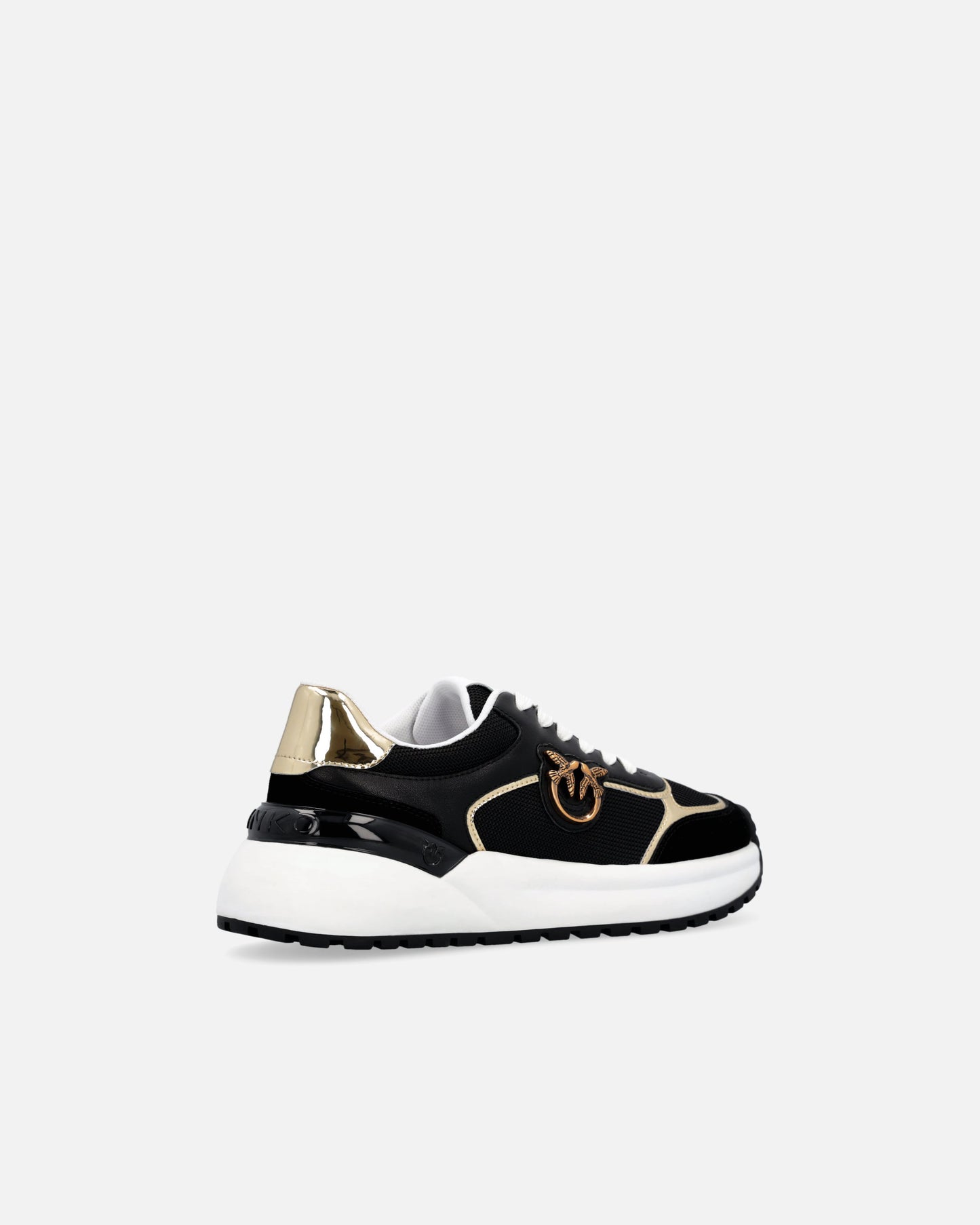 Sneakers with logo and mirror-finish details
